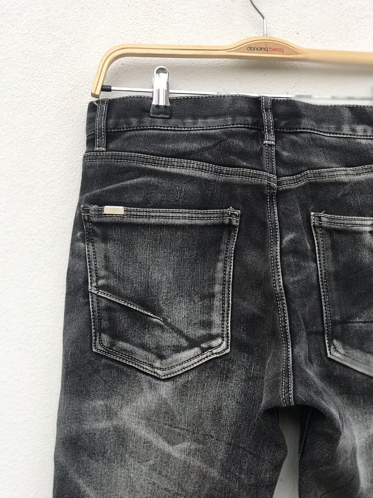 Japanese Brand Denim Jeans Distressed Regular Fit Size US 30 / EU 46 - 5 Thumbnail