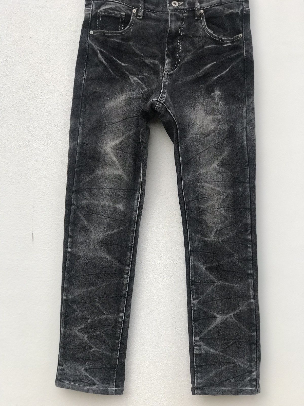 Japanese Brand Denim Jeans Distressed Regular Fit Size US 30 / EU 46 - 1 Thumbnail