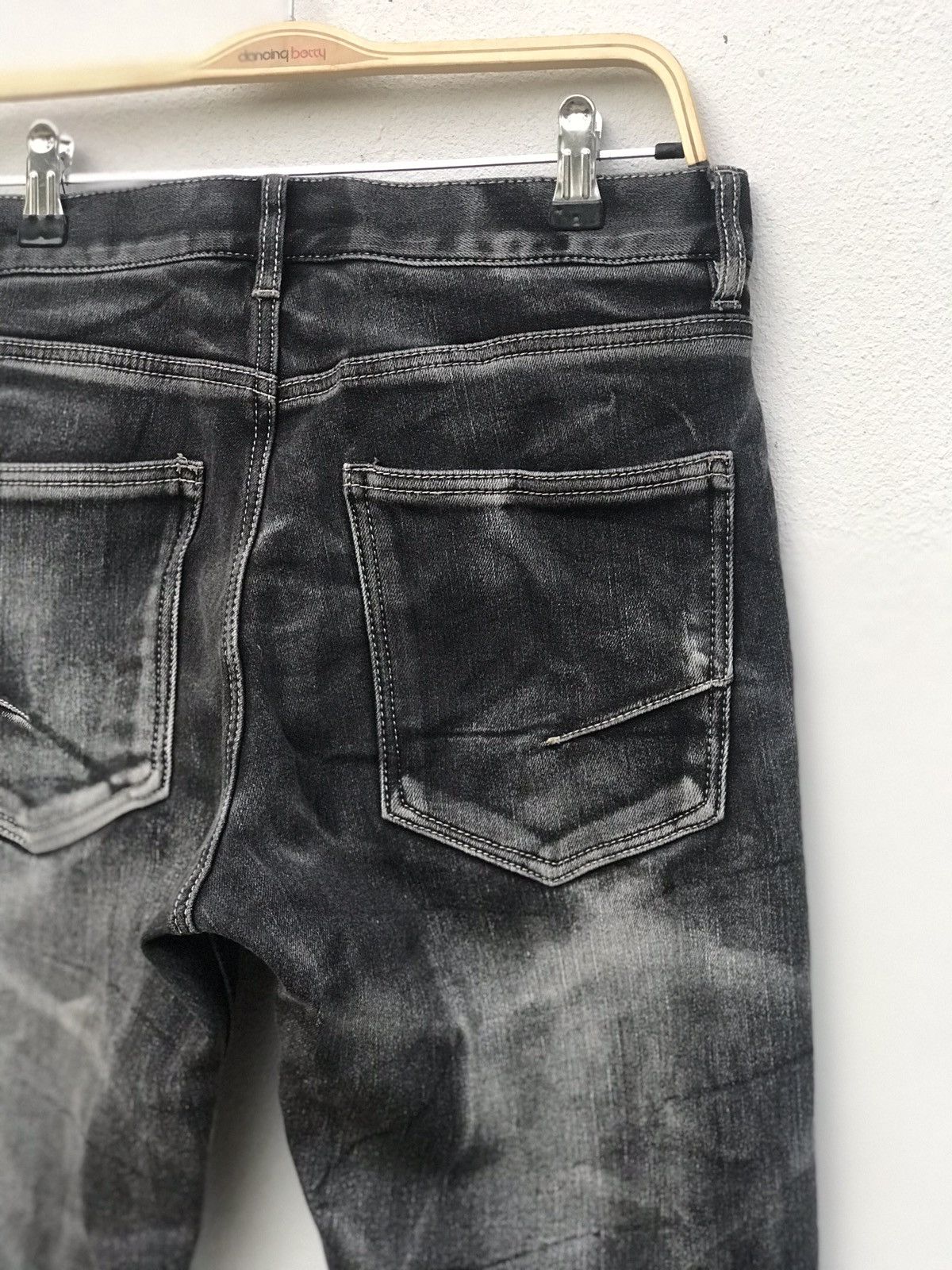 Japanese Brand Denim Jeans Distressed Regular Fit Size US 30 / EU 46 - 6 Thumbnail