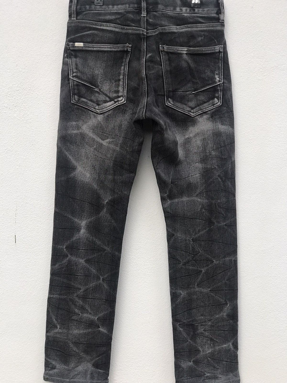 Japanese Brand Denim Jeans Distressed Regular Fit Size US 30 / EU 46 - 2 Thumbnail