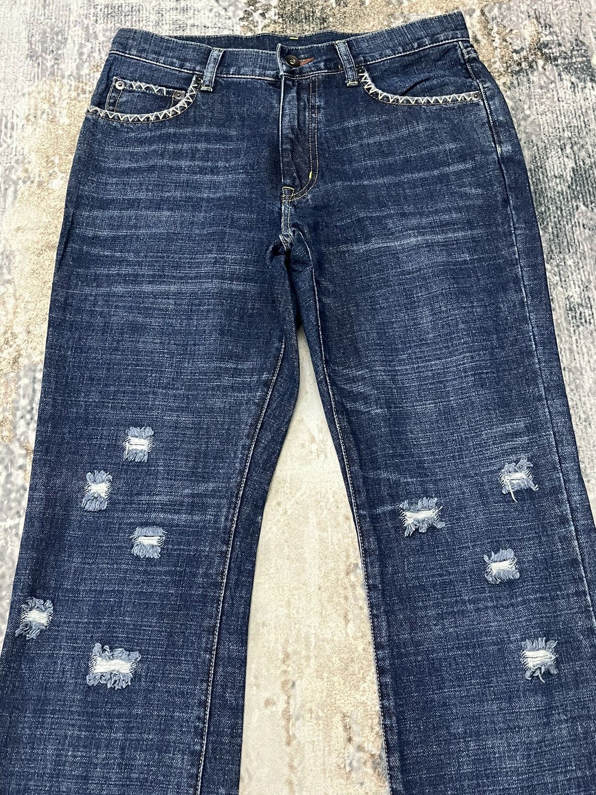 If Six Was Nine Japanase jeans Brand Distressed Design Denim Size US 30 / EU 46 - 2 Thumbnail