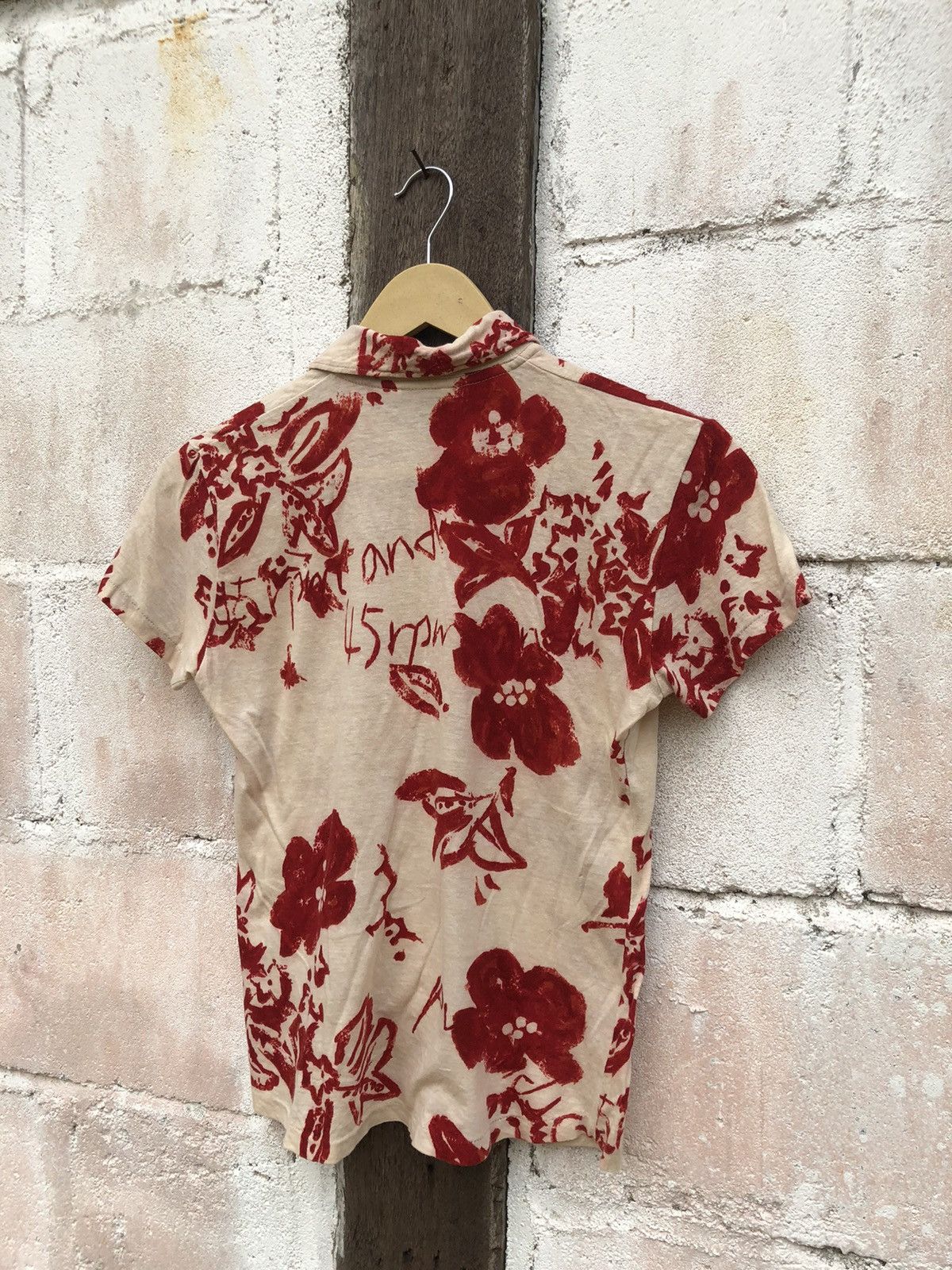 45rpm × Japanese Brand 45rpm Art Design Collared T Shirt Ladies Size XS / US 0-2 / IT 36-38 - 4 Thumbnail