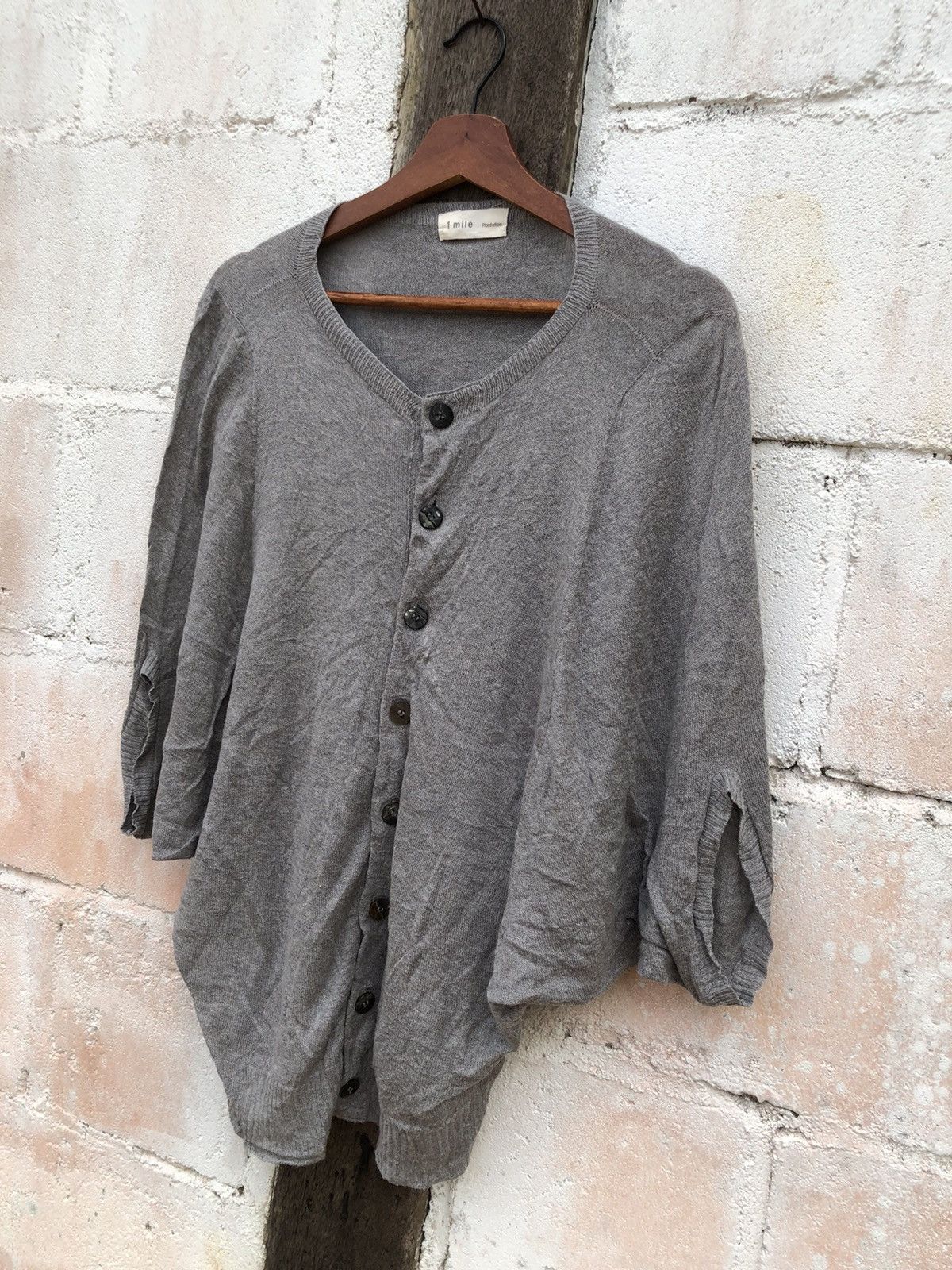 Issey Miyake × Japanese Brand Issey Miyaki 1 mile Plantation Cardigan Ladies Size M / US 6-8 / IT 42-44 - 3 Thumbnail