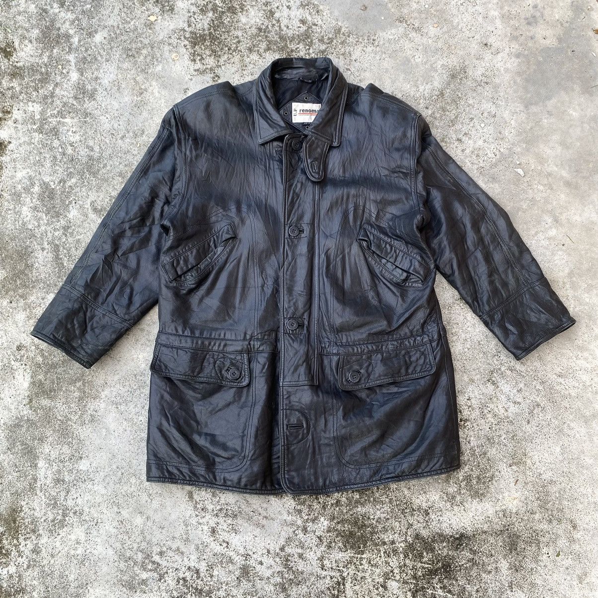Renoma × Vintage Steals🔥Vintage Renoma Leather Jacket Size US XL / EU 56 / 4 - 1 Thumbnail