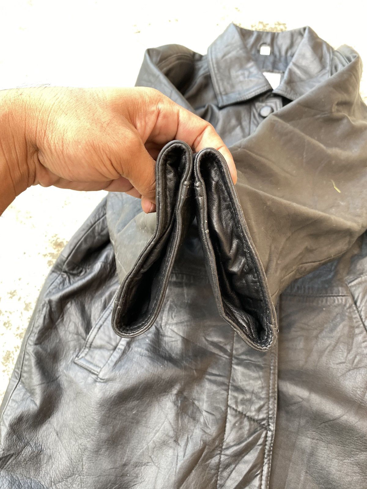 Japanese Brand × Vintage Steals🔥Vintage Leather Long Jacket Size L / US 10 / IT 46 - 6 Thumbnail