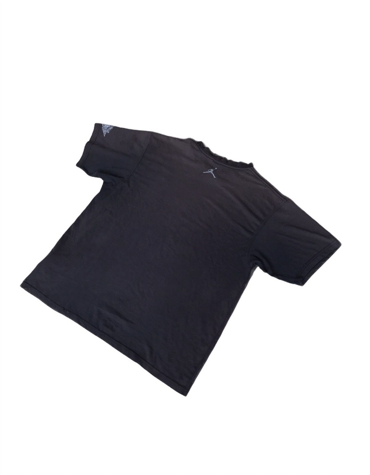 Nike × Vintage Vintage Y2K Distressed Air Jordan Tshirt Faded Black Size US M / EU 48-50 / 2 - 2 Thumbnail