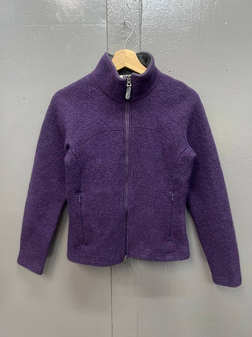 image of Cashmere Wool x Ibex Made In Usa Of Fine Australian Wool Jacket in Purple, Women's (Size Medium)