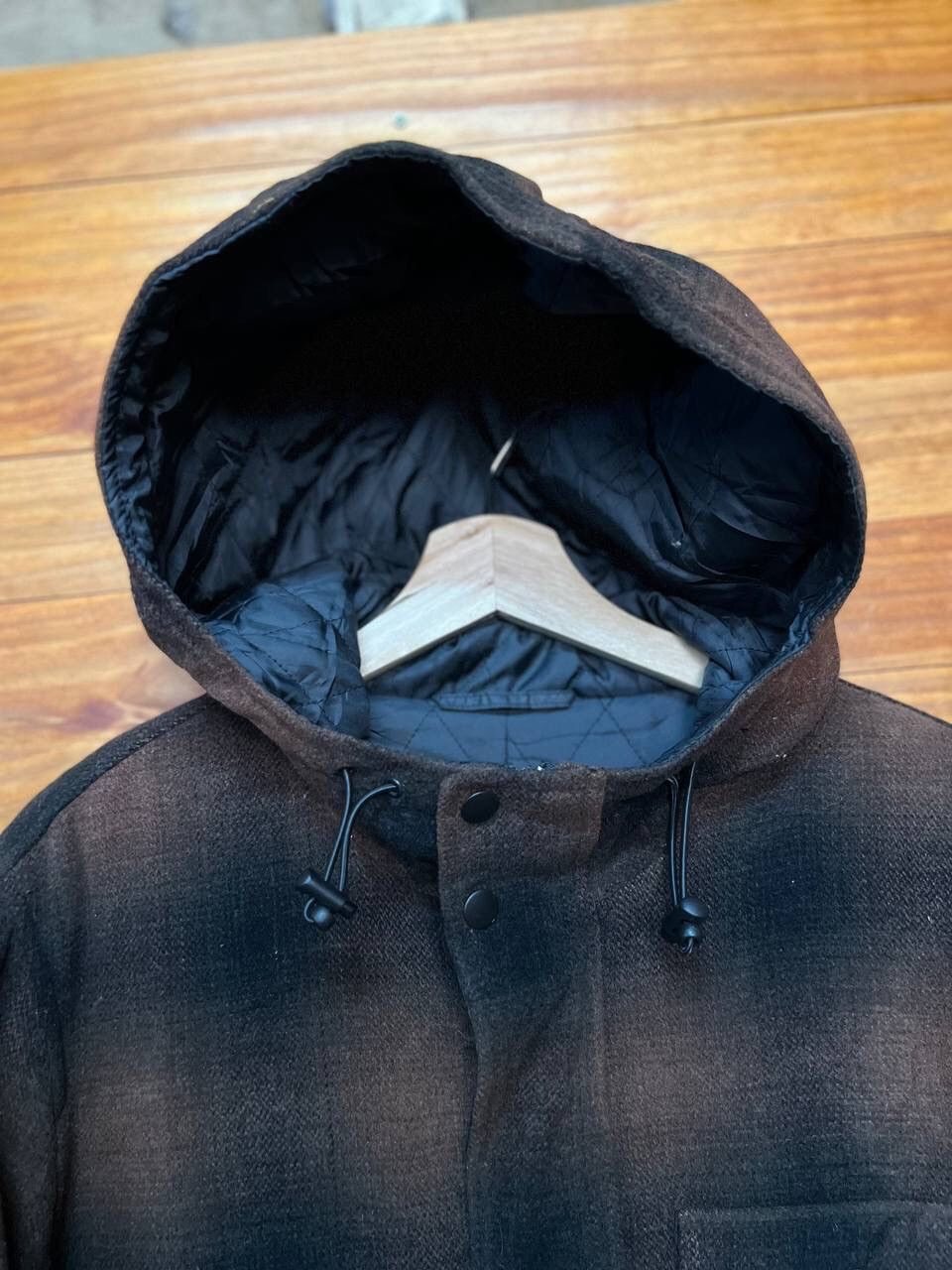 Japanese Brand TOPVALU WOOL PLAID HOODIE JACKET Size US L / EU 52-54 / 3 - 8 Thumbnail