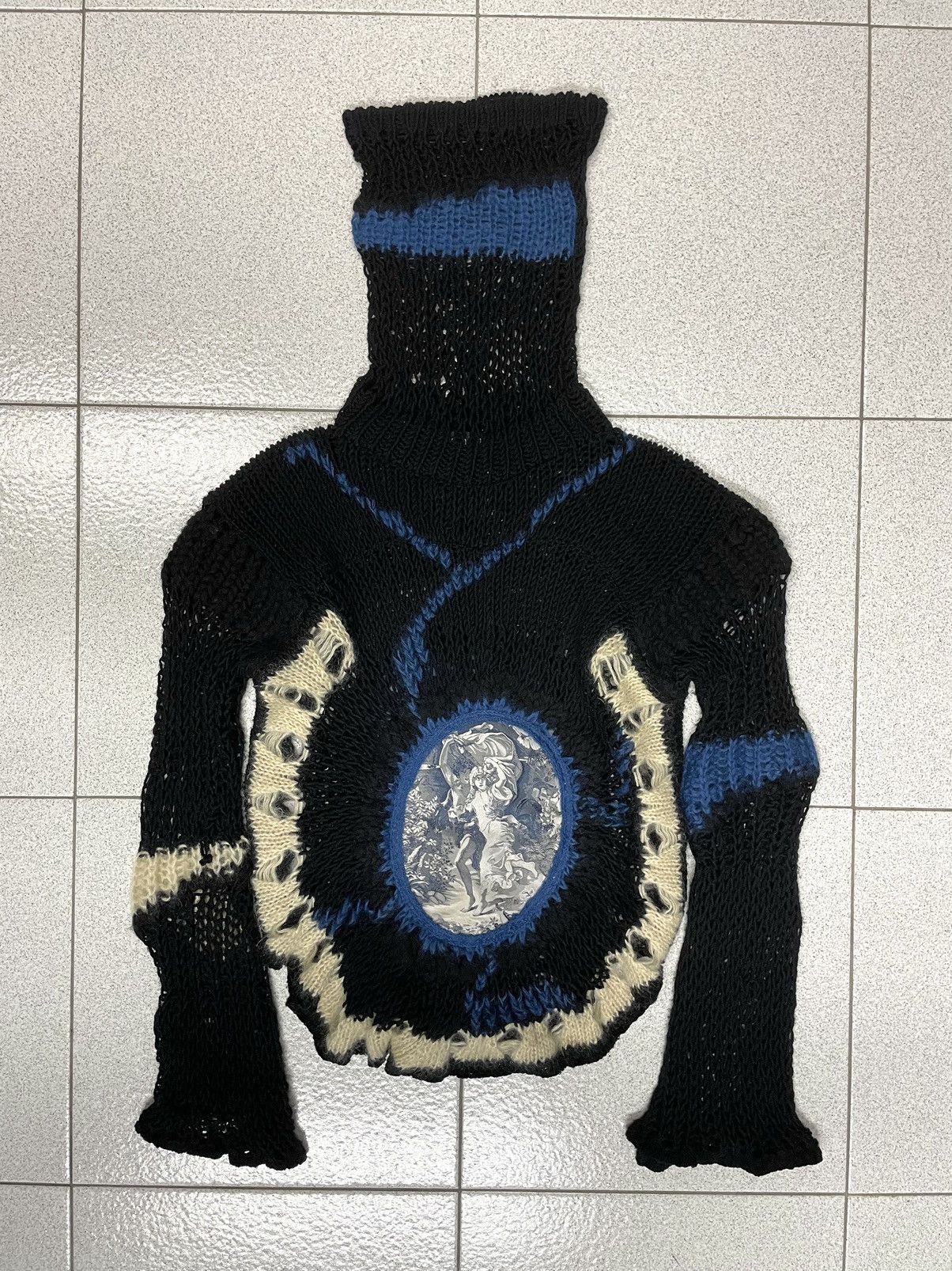 Jean Paul Gaultier 2007 runway balaclava mask sweater knit jumper archive rare Size M / US 6-8 / IT 42-44 - 9 Thumbnail