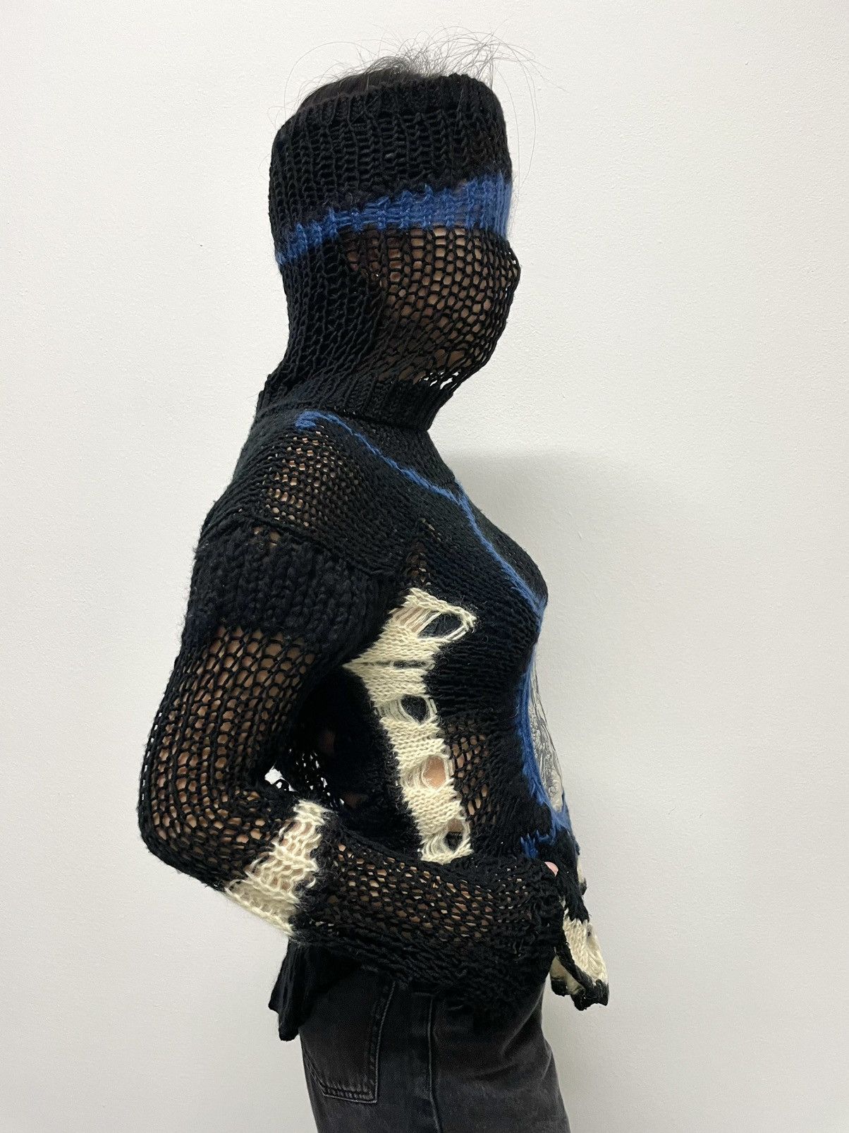 Jean Paul Gaultier 2007 runway balaclava mask sweater knit jumper archive rare Size M / US 6-8 / IT 42-44 - 6 Thumbnail