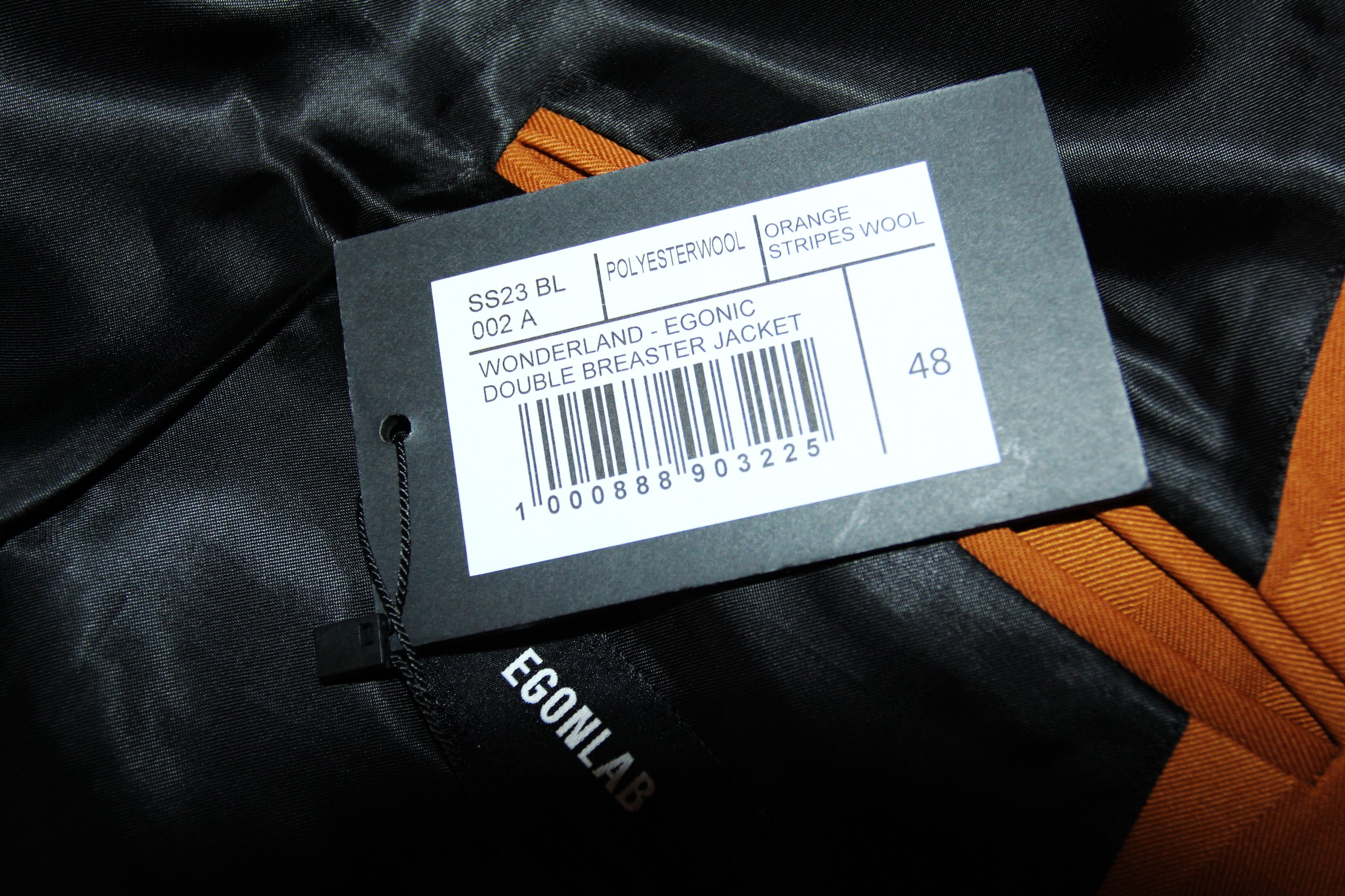 Egon Lab BNWT SS23 EGONLAB "WONDERLAND" EGONIC DOUBLEBREAST JACKET 48 Size US M / EU 48-50 / 2 - 9 Thumbnail