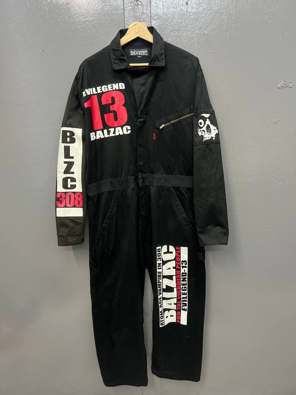 image of Overalls x Rock Band Shocker The Punk Rock Horror Show Overall in Black, Men's (Size 38)