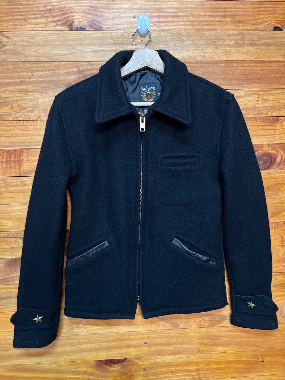 Schott VINTAGE SCHOTT BROS KNE STAR WOOL JACKET Size US XS / EU 42 / 0 - 1 Thumbnail
