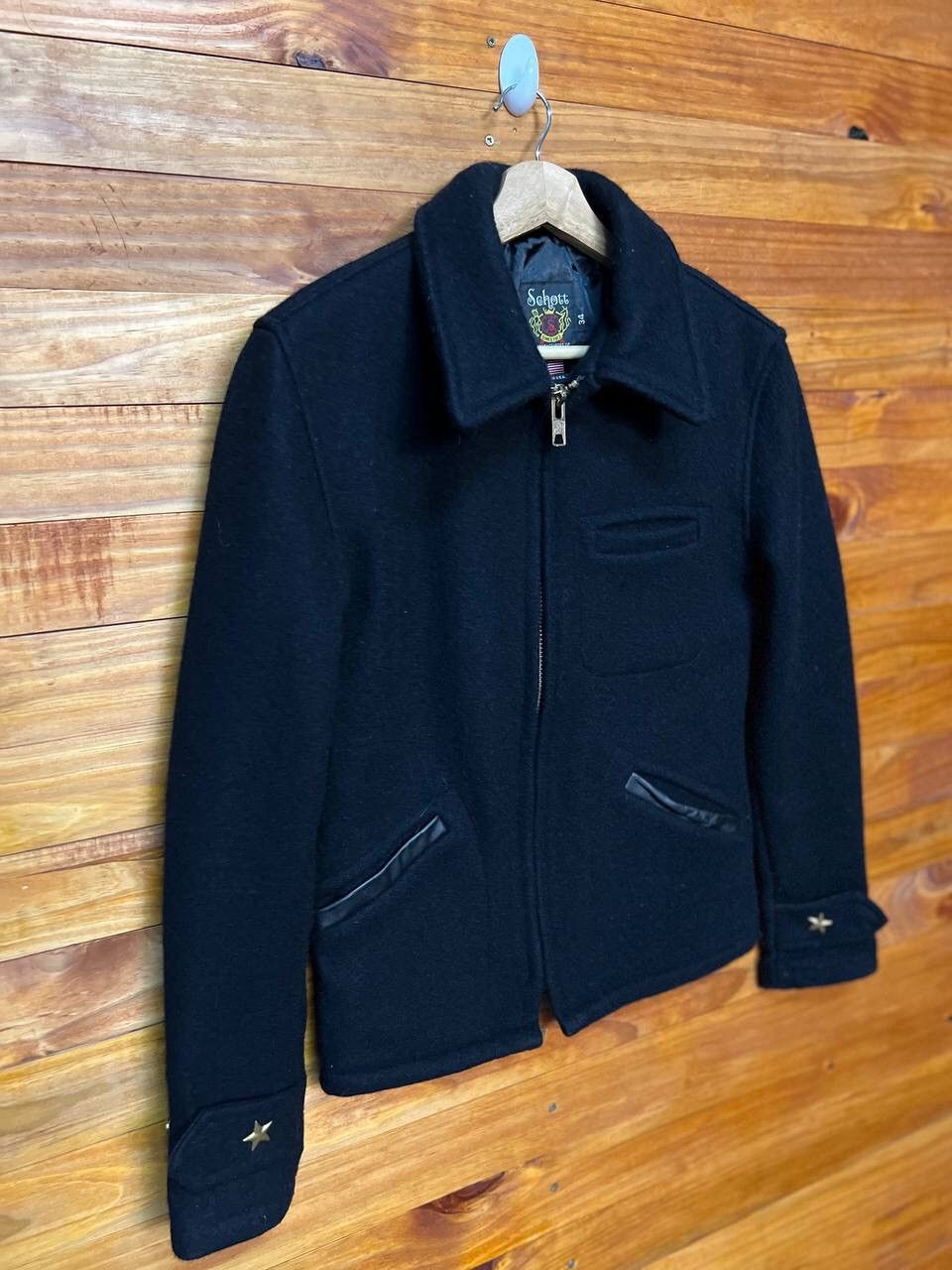 Schott VINTAGE SCHOTT BROS KNE STAR WOOL JACKET Size US XS / EU 42 / 0 - 2 Thumbnail