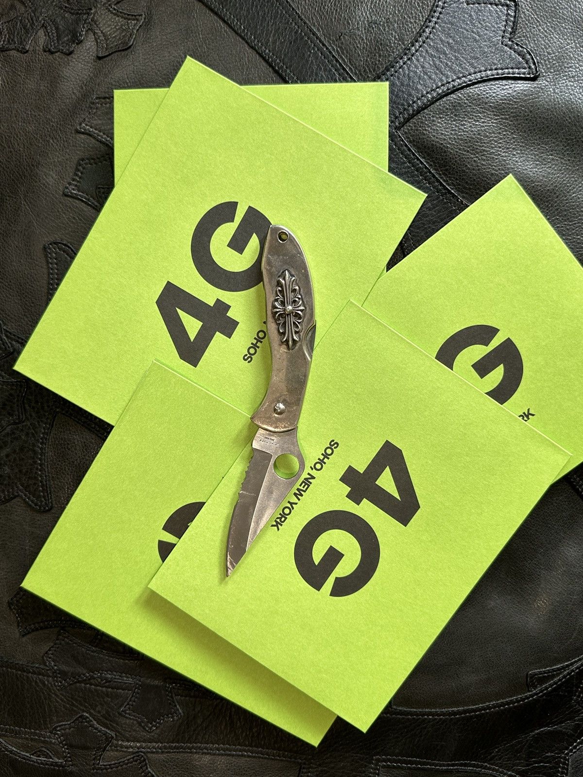 Chrome Hearts Chrome Hearts SOLID SILVER SPYDERCO KNIFE BLADE !! Size ONE SIZE - 3 Thumbnail