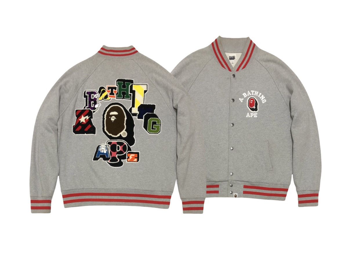 Bape A Bathing Ape Baby Milo Velvet Varsity Jacket Size US L / EU 52-54 / 3 - 11 Thumbnail