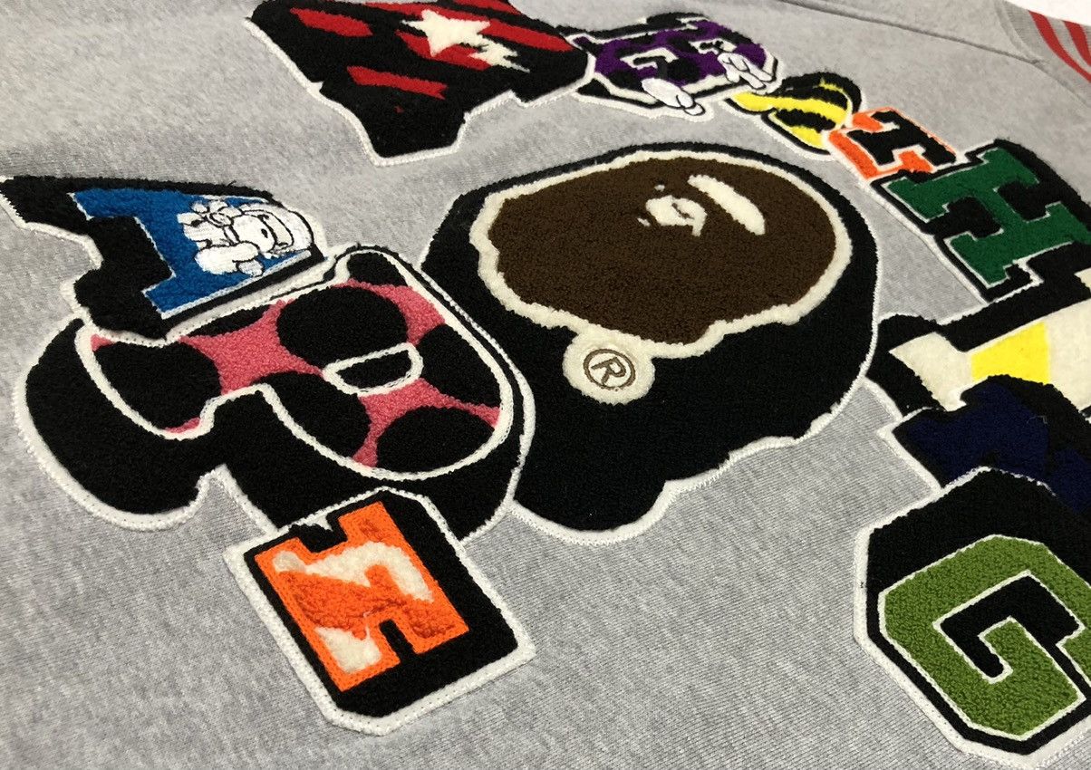 Bape A Bathing Ape Baby Milo Velvet Varsity Jacket Size US L / EU 52-54 / 3 - 4 Thumbnail