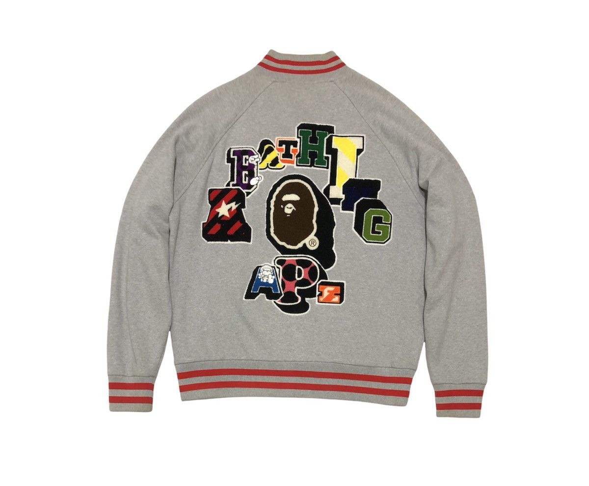 Bape A Bathing Ape Baby Milo Velvet Varsity Jacket Size US L / EU 52-54 / 3 - 3 Thumbnail