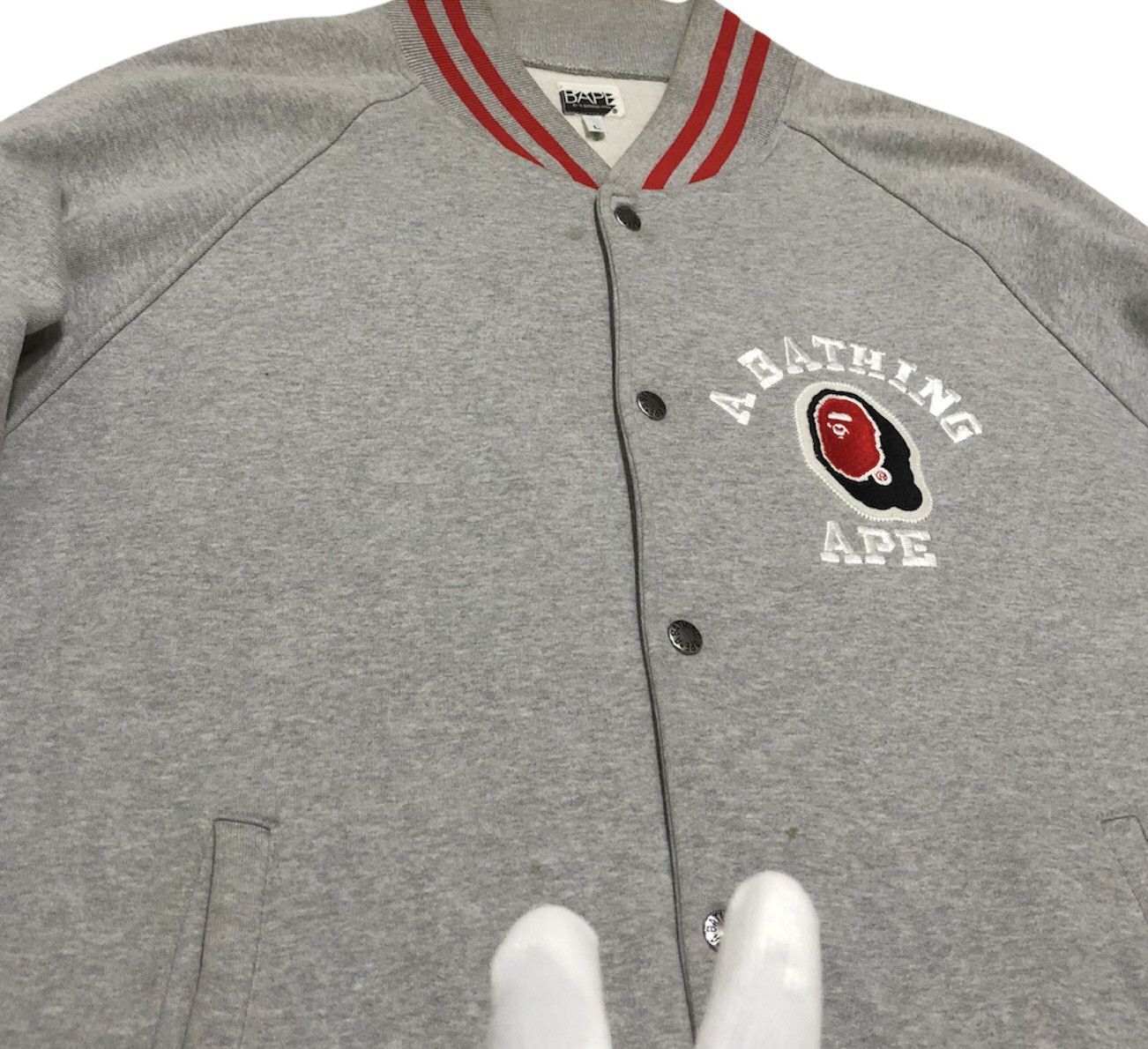Bape A Bathing Ape Baby Milo Velvet Varsity Jacket Size US L / EU 52-54 / 3 - 16 Thumbnail