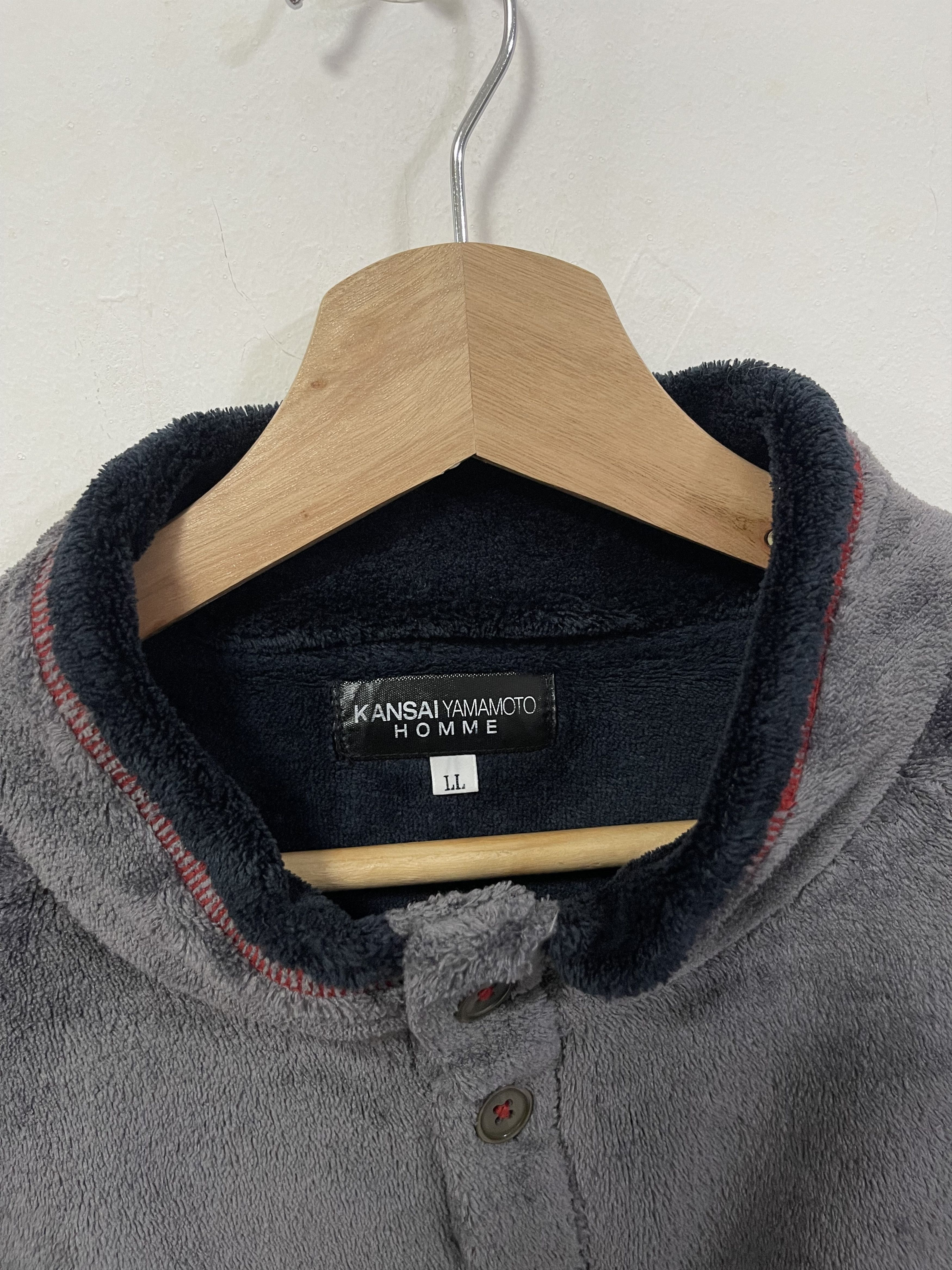 Kansai Yamamoto × Vintage Kansai Yamamoto Homme Fleece Single Pocket Sweatshirt Size US L / EU 52-54 / 3 - 10 Thumbnail
