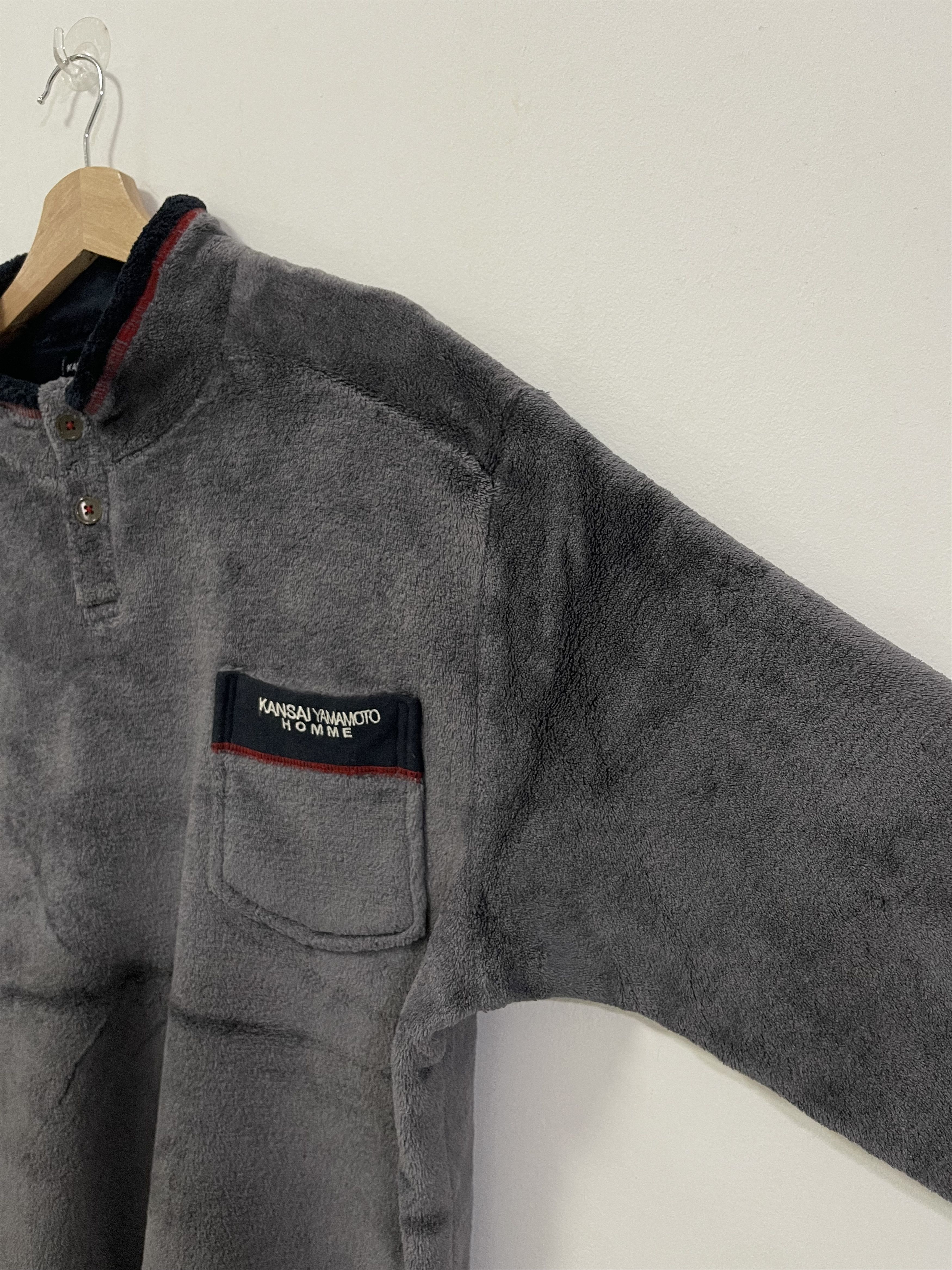 Kansai Yamamoto × Vintage Kansai Yamamoto Homme Fleece Single Pocket Sweatshirt Size US L / EU 52-54 / 3 - 6 Thumbnail