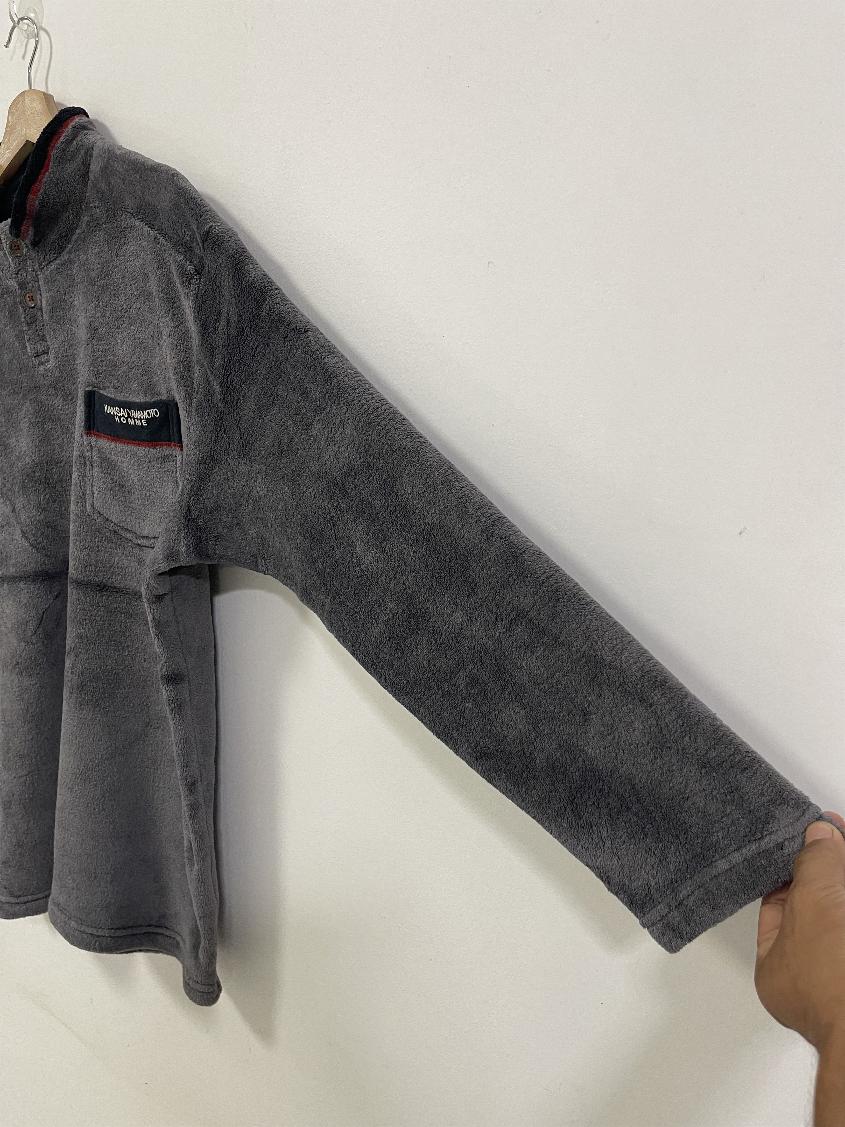 Kansai Yamamoto × Vintage Kansai Yamamoto Homme Fleece Single Pocket Sweatshirt Size US L / EU 52-54 / 3 - 5 Thumbnail