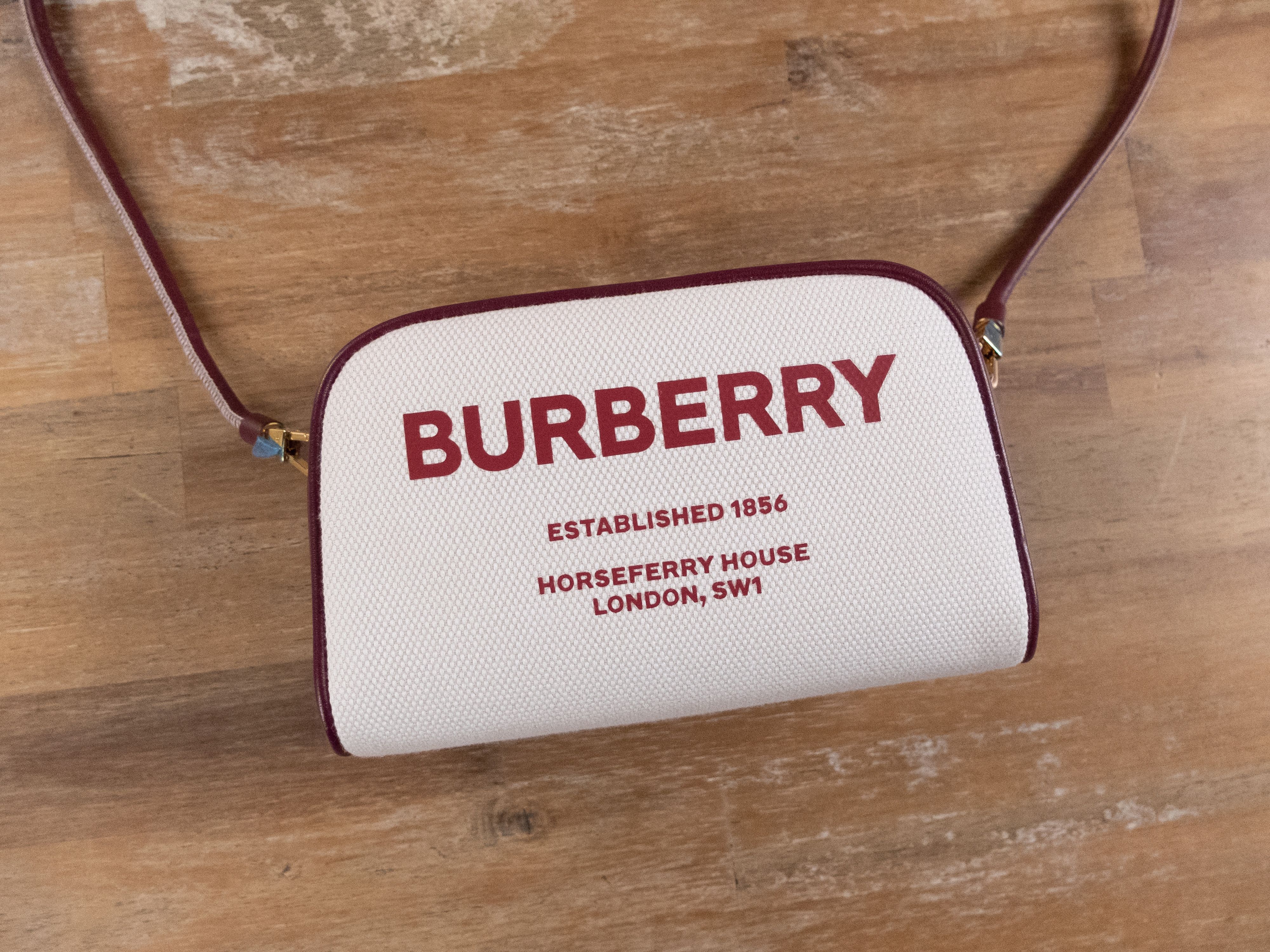 Burberry $1295 BURBERRY Horseferry Half Cube canvas crossbody bag Size ONE SIZE - 5 Thumbnail