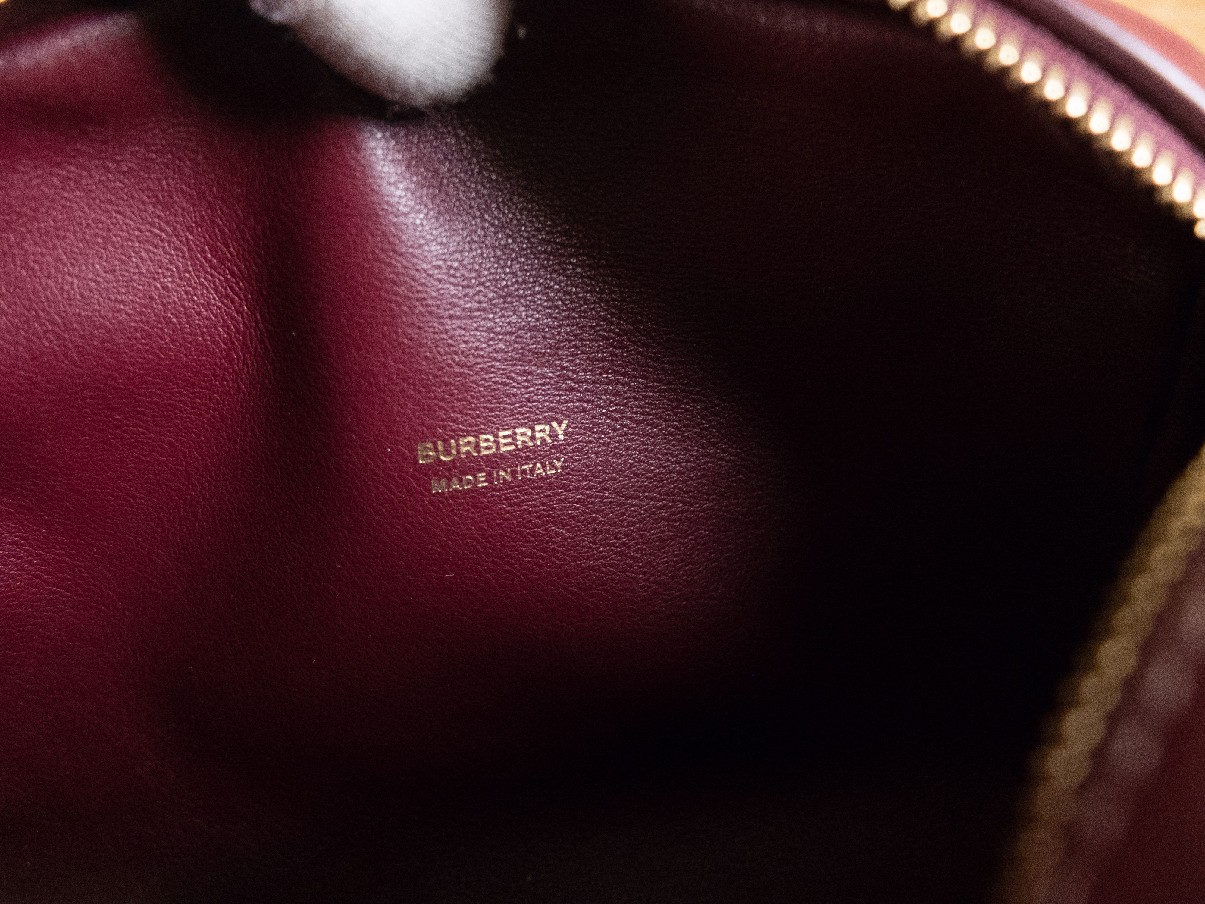 Burberry $1295 BURBERRY Horseferry Half Cube canvas crossbody bag Size ONE SIZE - 14 Thumbnail