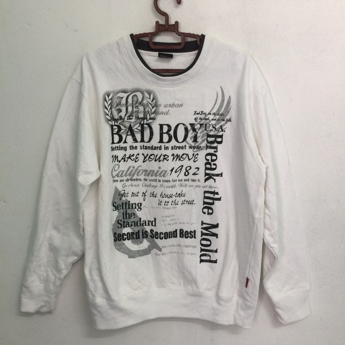 Japanese Brand BAD BOY Sweatshirt Spell Out Big Logo CALIFORNIA Sweater Size US L / EU 52-54 / 3 - 1 Thumbnail