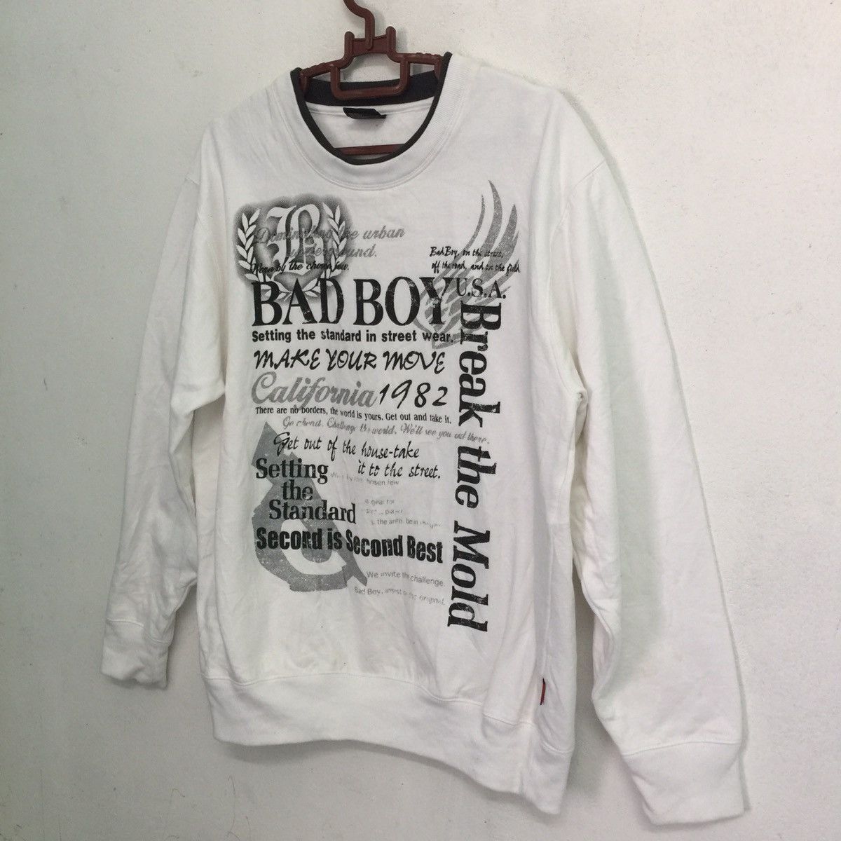 Japanese Brand BAD BOY Sweatshirt Spell Out Big Logo CALIFORNIA Sweater Size US L / EU 52-54 / 3 - 2 Thumbnail