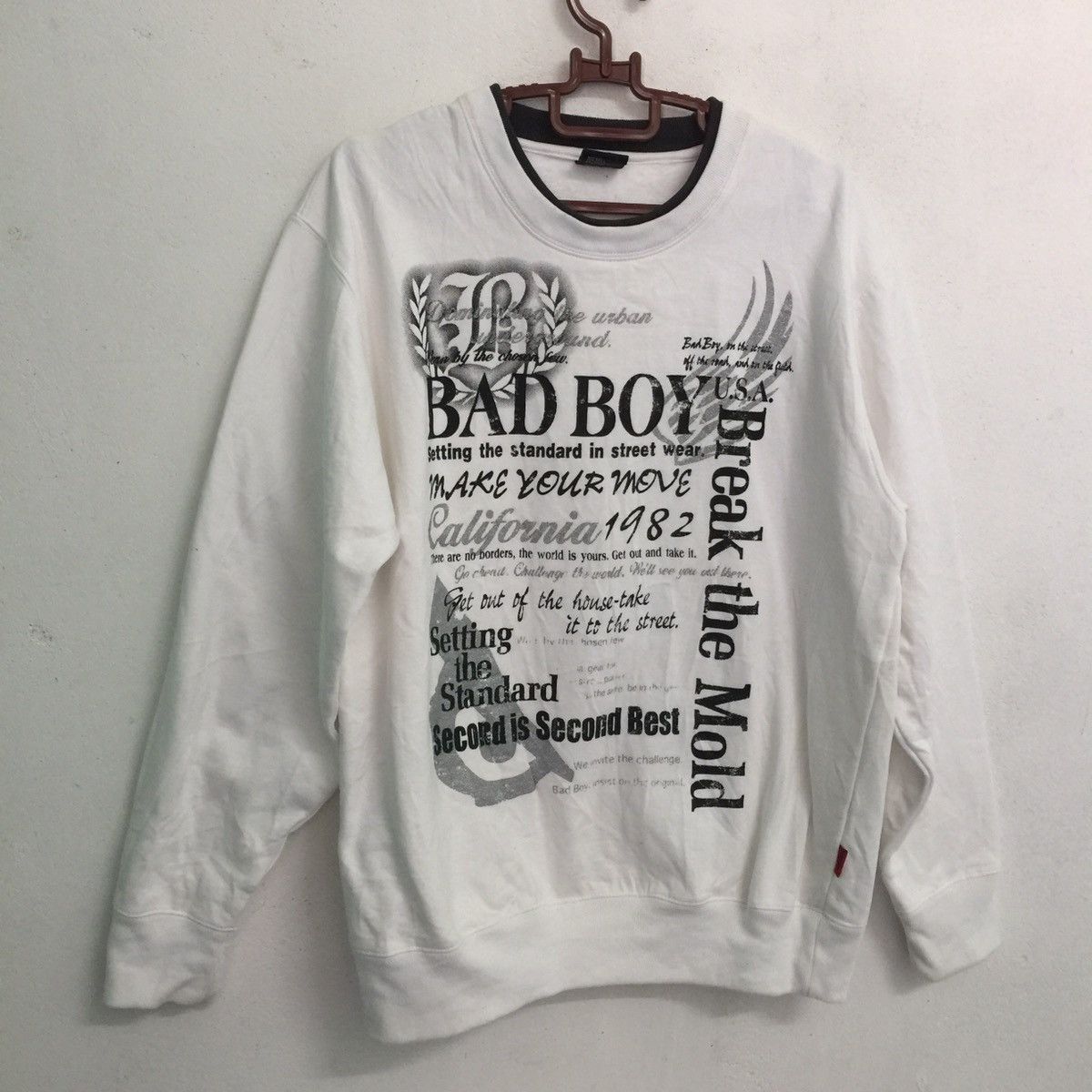 Japanese Brand BAD BOY Sweatshirt Spell Out Big Logo CALIFORNIA Sweater Size US L / EU 52-54 / 3 - 3 Thumbnail