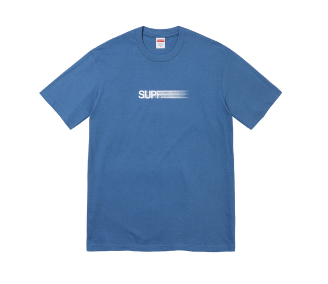 image of Hypebeast x Supreme Motion Logo Tee Faded Blue • L, Men's (Size Large)