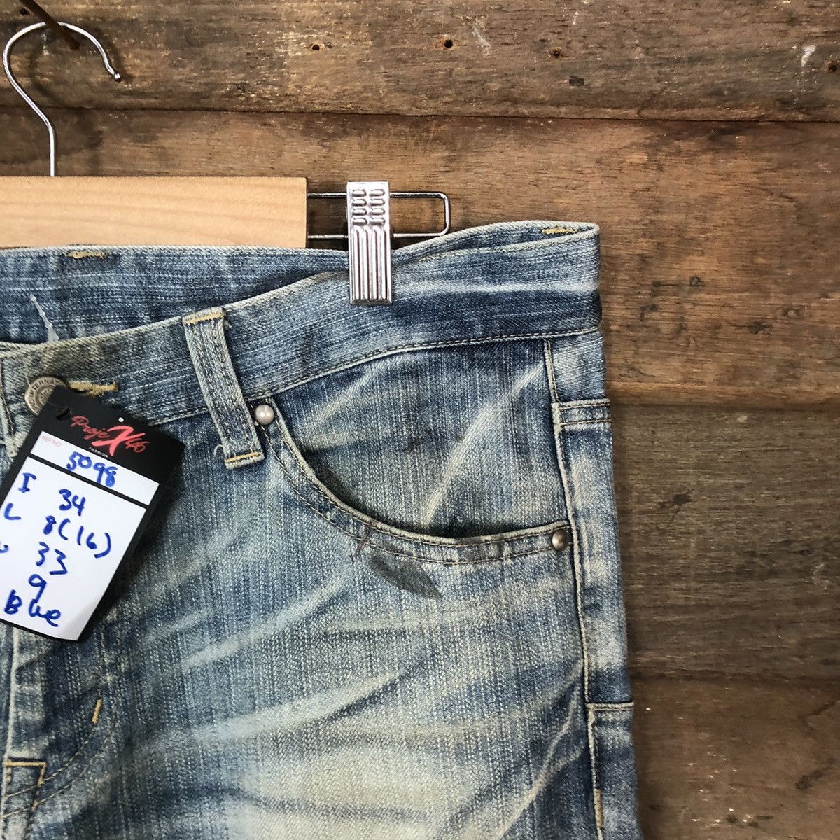 Tornado Mart Tornando Mart faded Blue Distressed Denim Pants #5098 Size US 32 / EU 48 - 5 Thumbnail