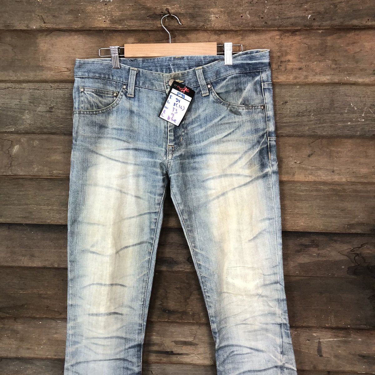 Tornado Mart Tornando Mart faded Blue Distressed Denim Pants #5098 Size US 32 / EU 48 - 2 Thumbnail