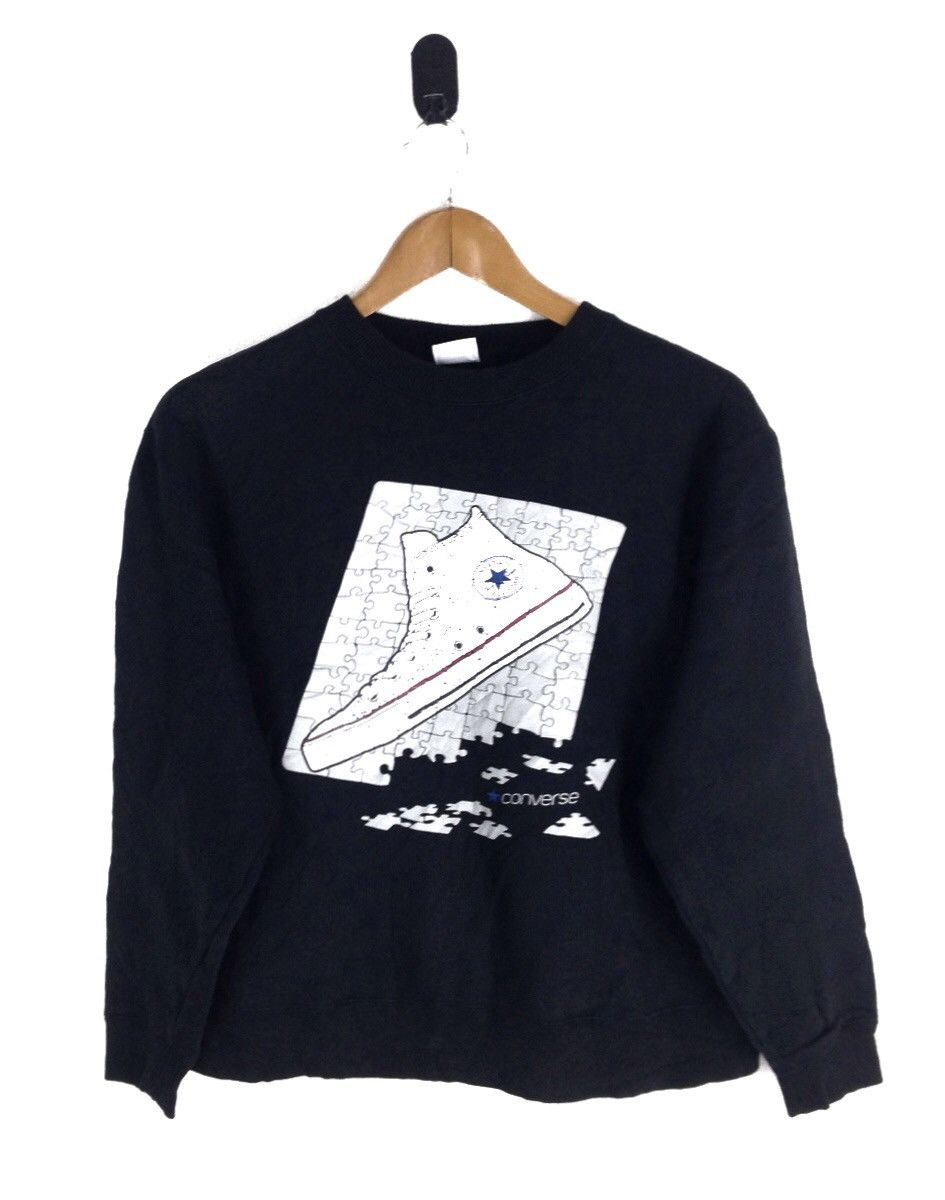 Vintage CONVERSE Big Logo Embroidery Sweatshirt Large Size