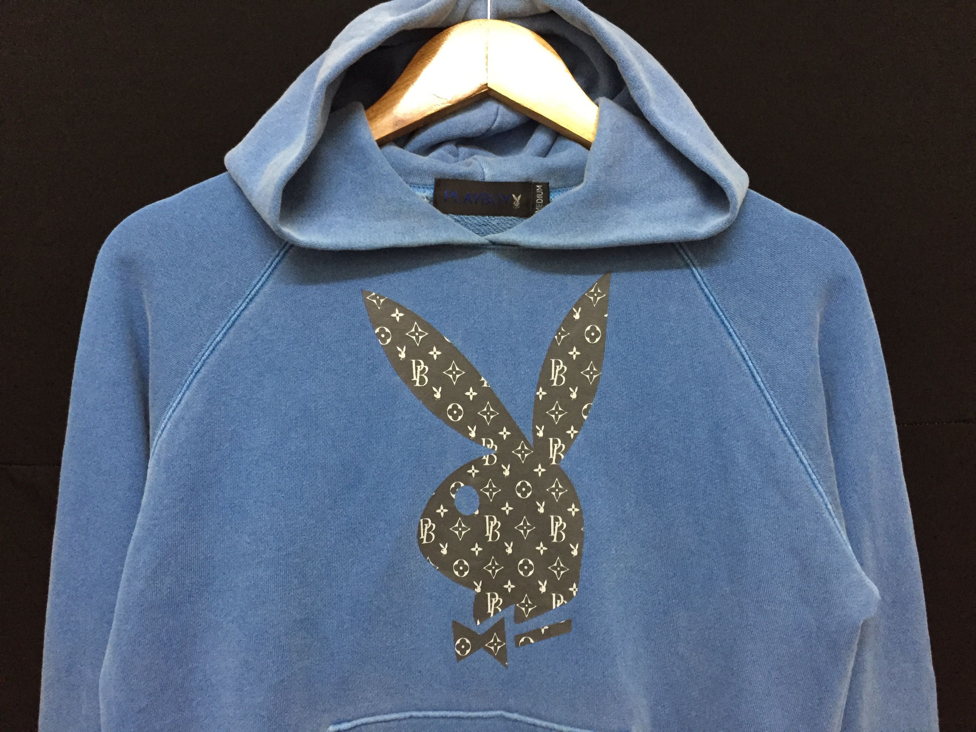 Playboy 90's PlayBoy LV monogram logo hoodie Size M / US 6-8 / IT 42-44 - 5 Thumbnail