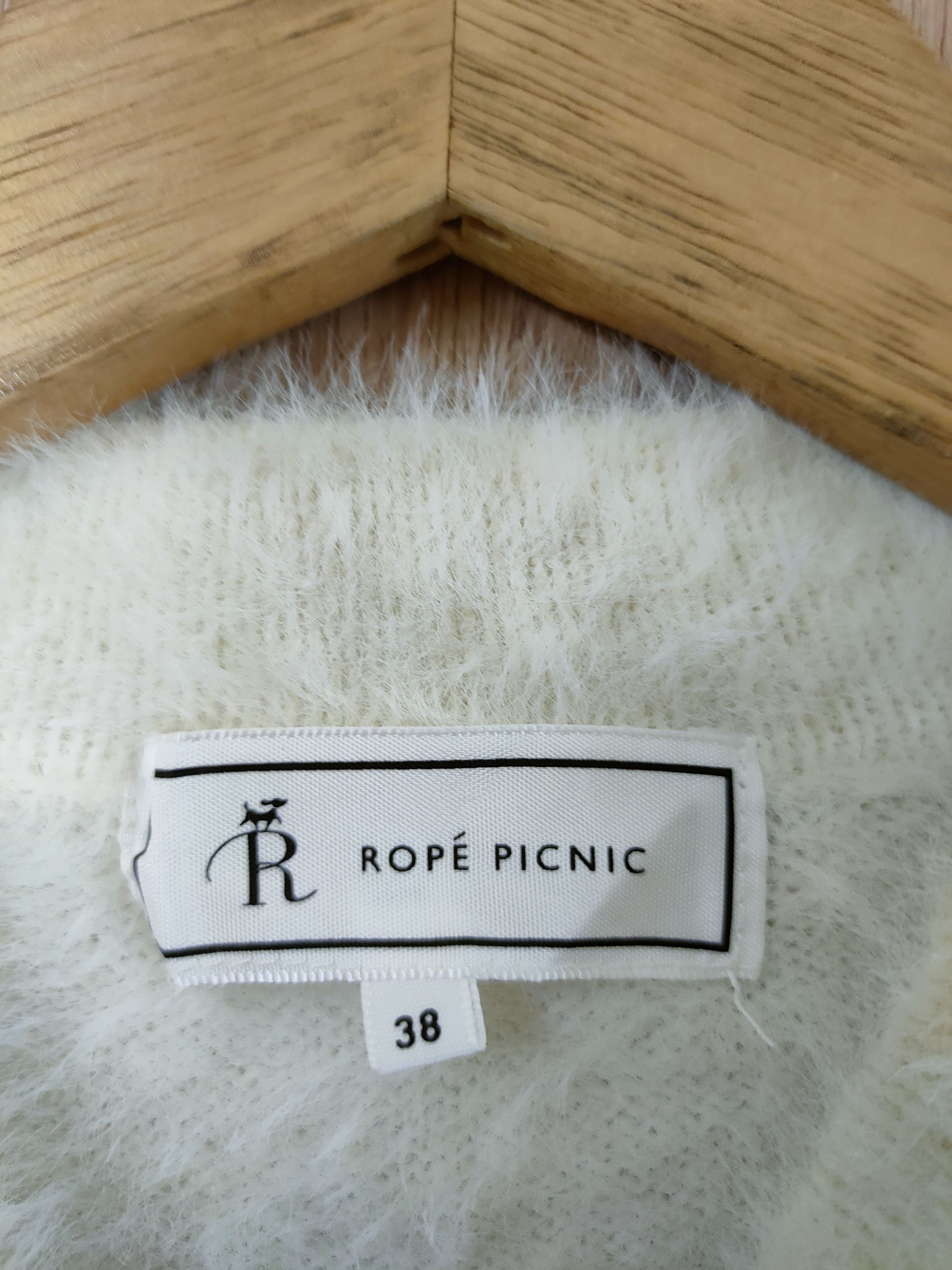 Aran Isles Knitwear DL Rope picnic brown soft fur mohair shag shaggy #46-469 Size US S / EU 44-46 / 1 - 5 Thumbnail