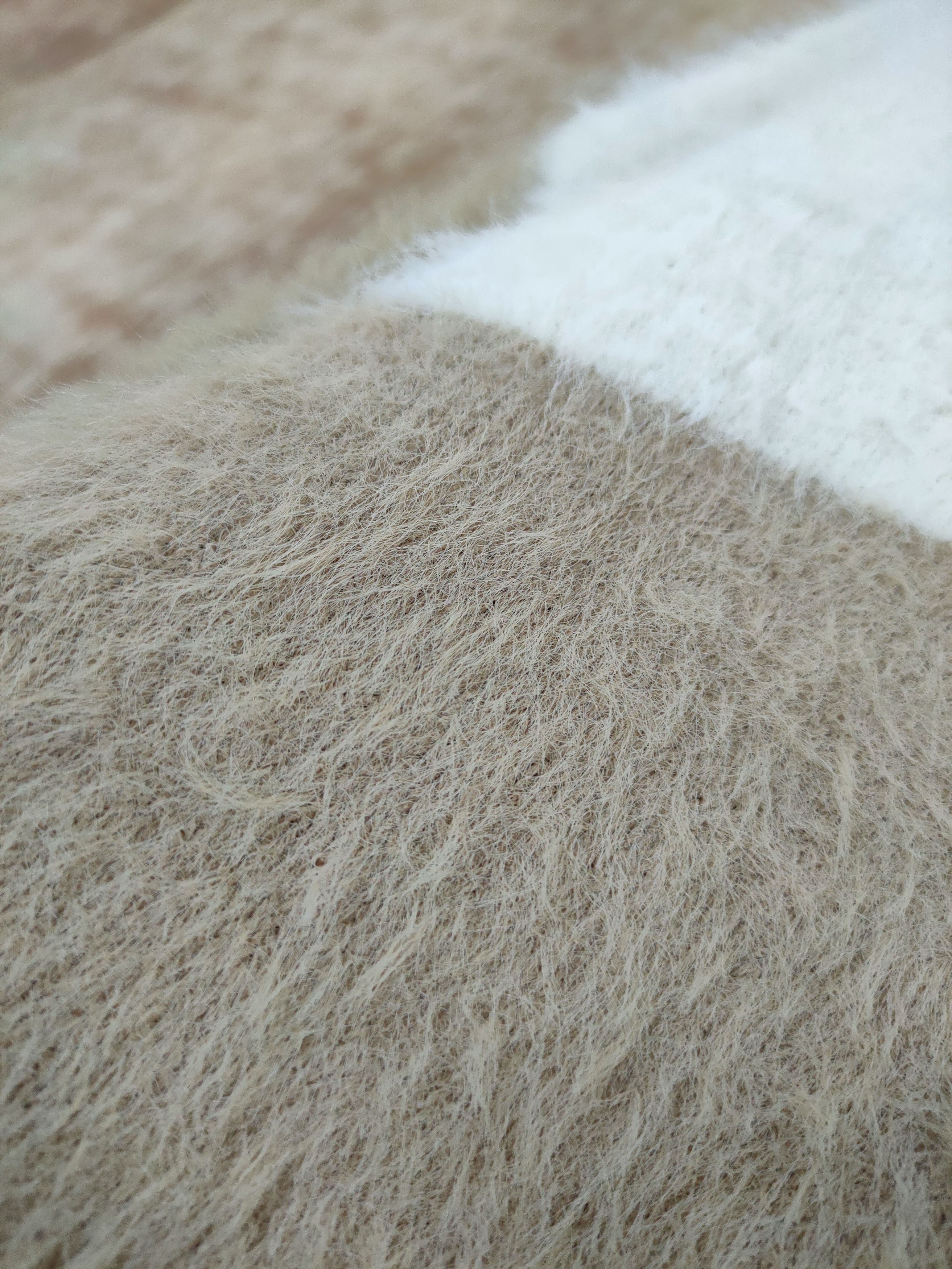 Aran Isles Knitwear DL Rope picnic brown soft fur mohair shag shaggy #46-469 Size US S / EU 44-46 / 1 - 7 Thumbnail