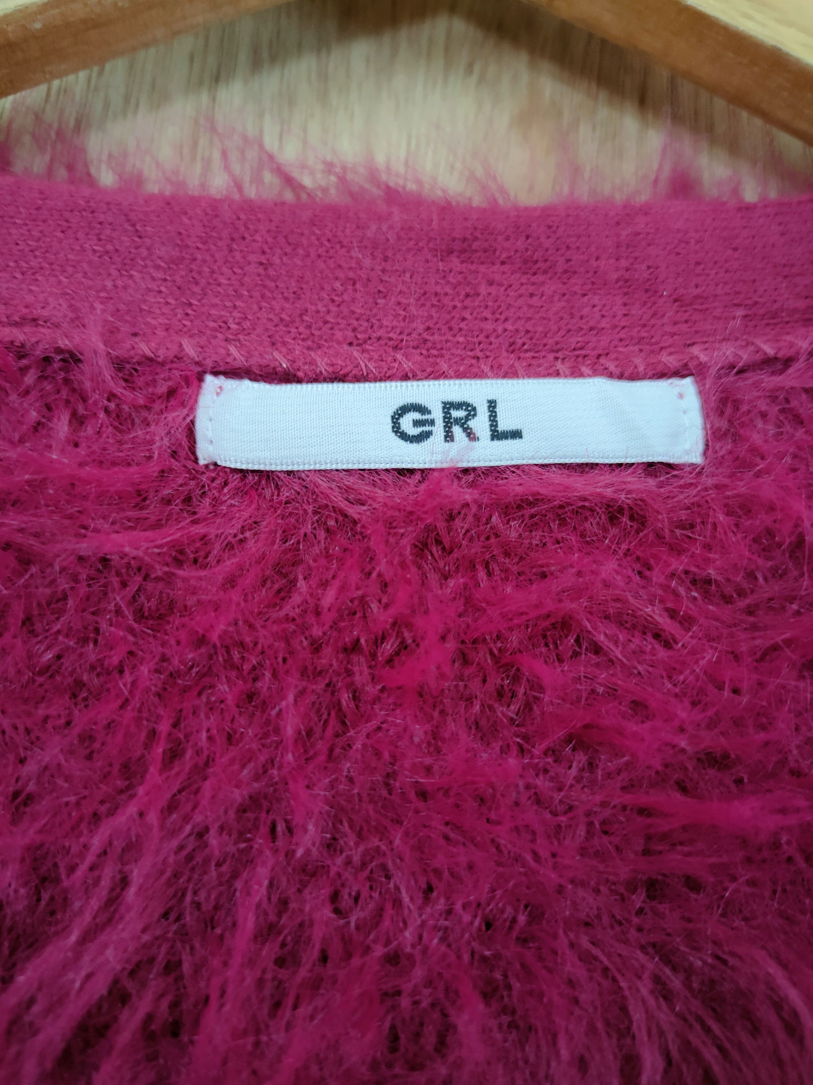 Japanese Brand GRL mohair soft fur cardigan knitwear shag shaggy #46-451DL Size S / US 4 / IT 40 - 6 Thumbnail