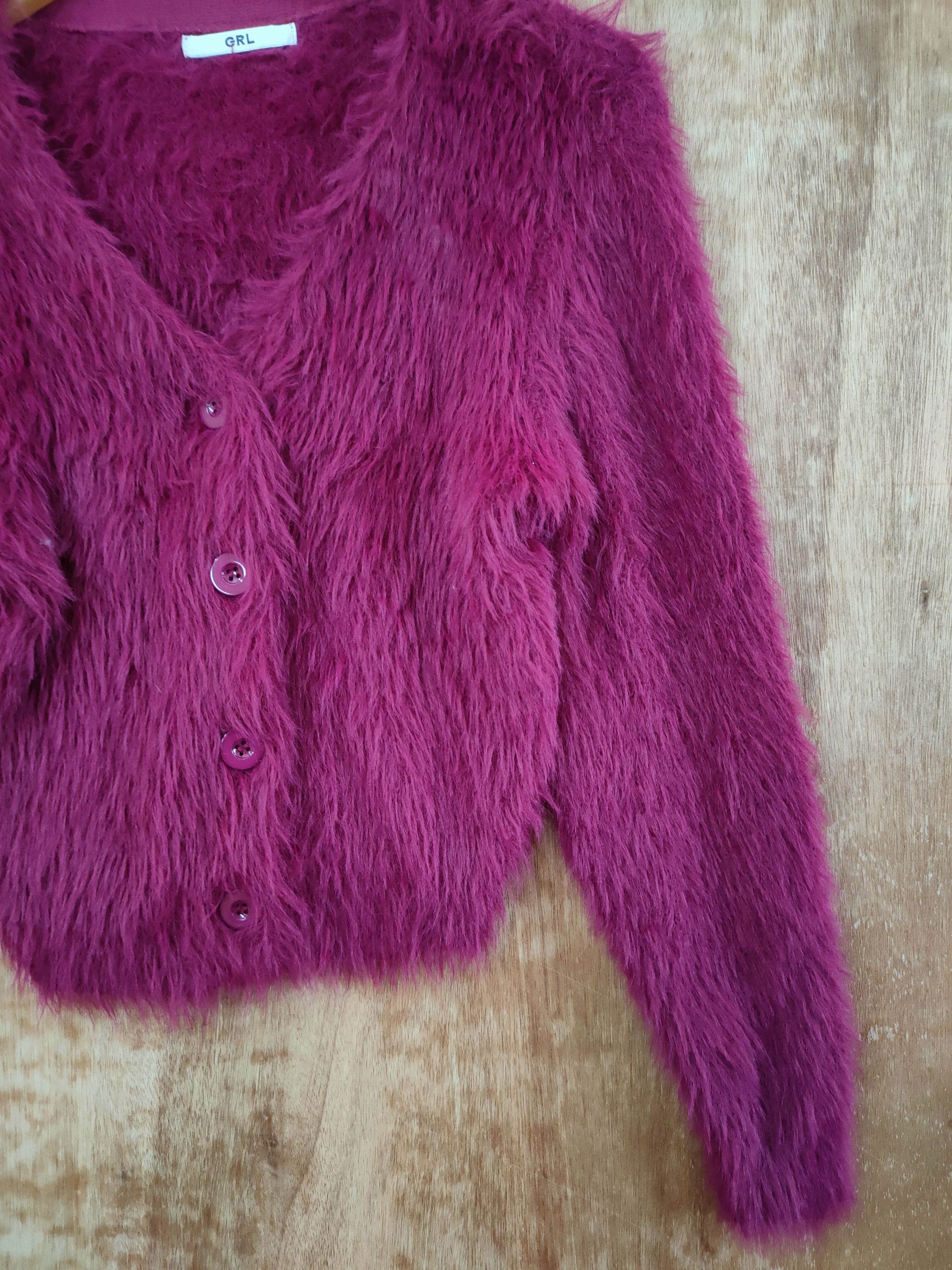 Japanese Brand GRL mohair soft fur cardigan knitwear shag shaggy #46-451DL Size S / US 4 / IT 40 - 3 Thumbnail