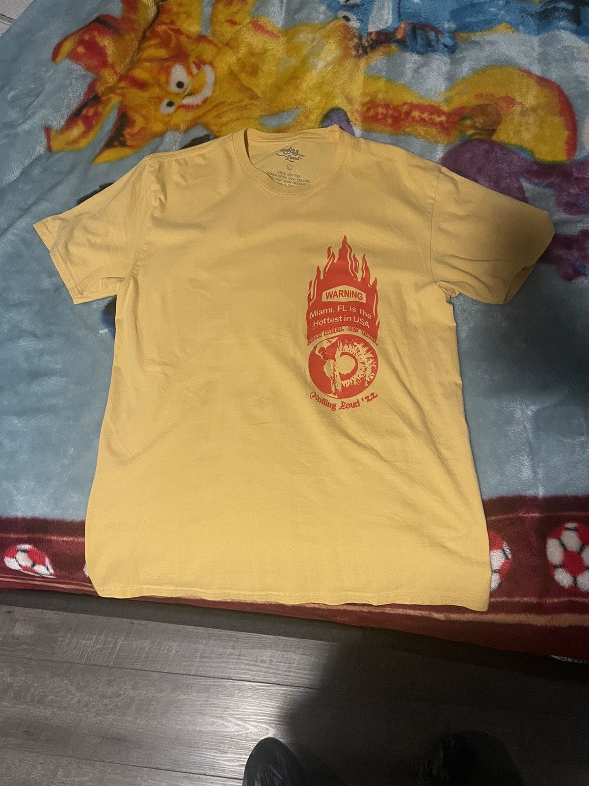 Rolling Loud RL Flames T Shirt Miami 22 XL