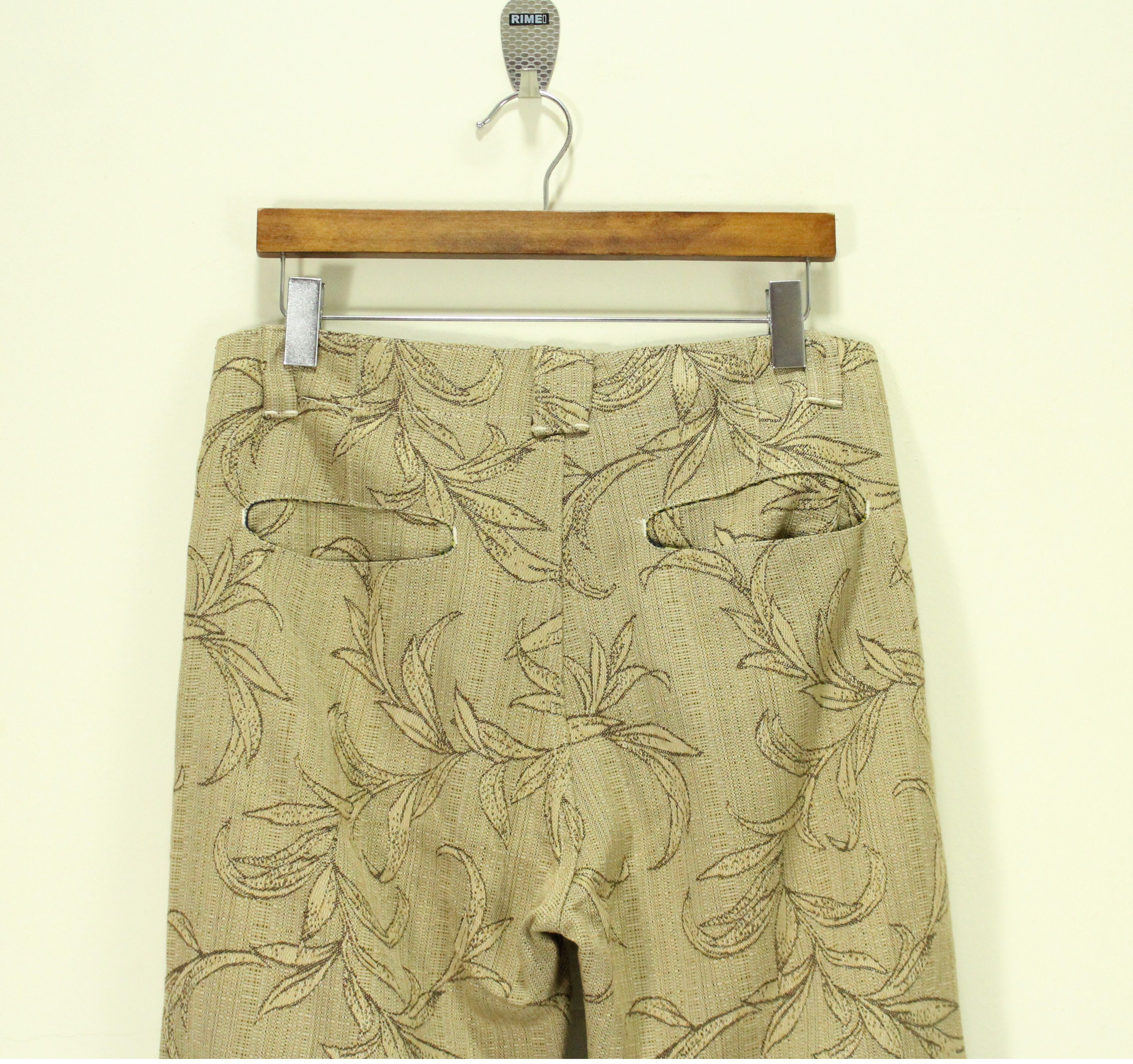 Japanese Brand Asymmetrical Zipper IS NESS Pants Floral Motif Size US 32 / EU 48 - 10 Thumbnail