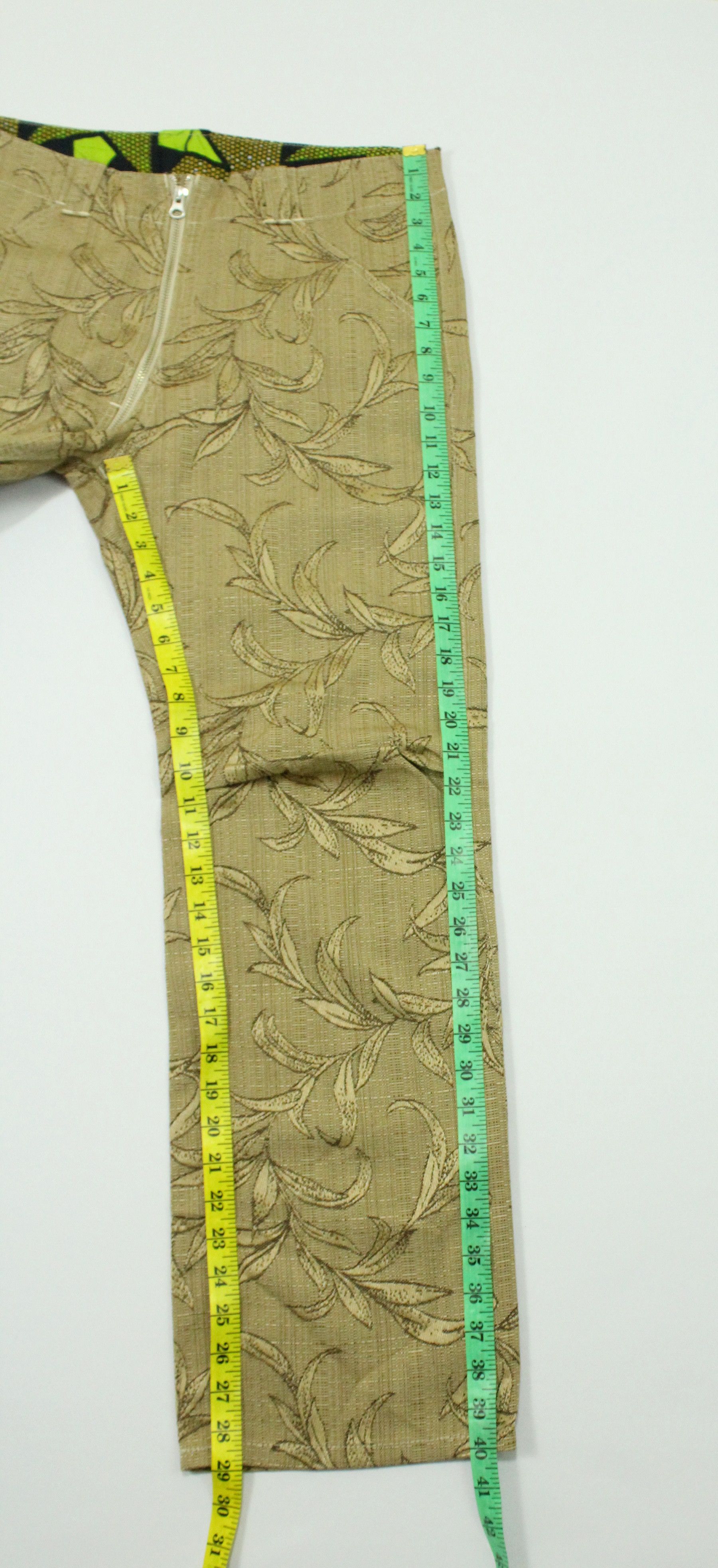 Japanese Brand Asymmetrical Zipper IS NESS Pants Floral Motif Size US 32 / EU 48 - 24 Thumbnail