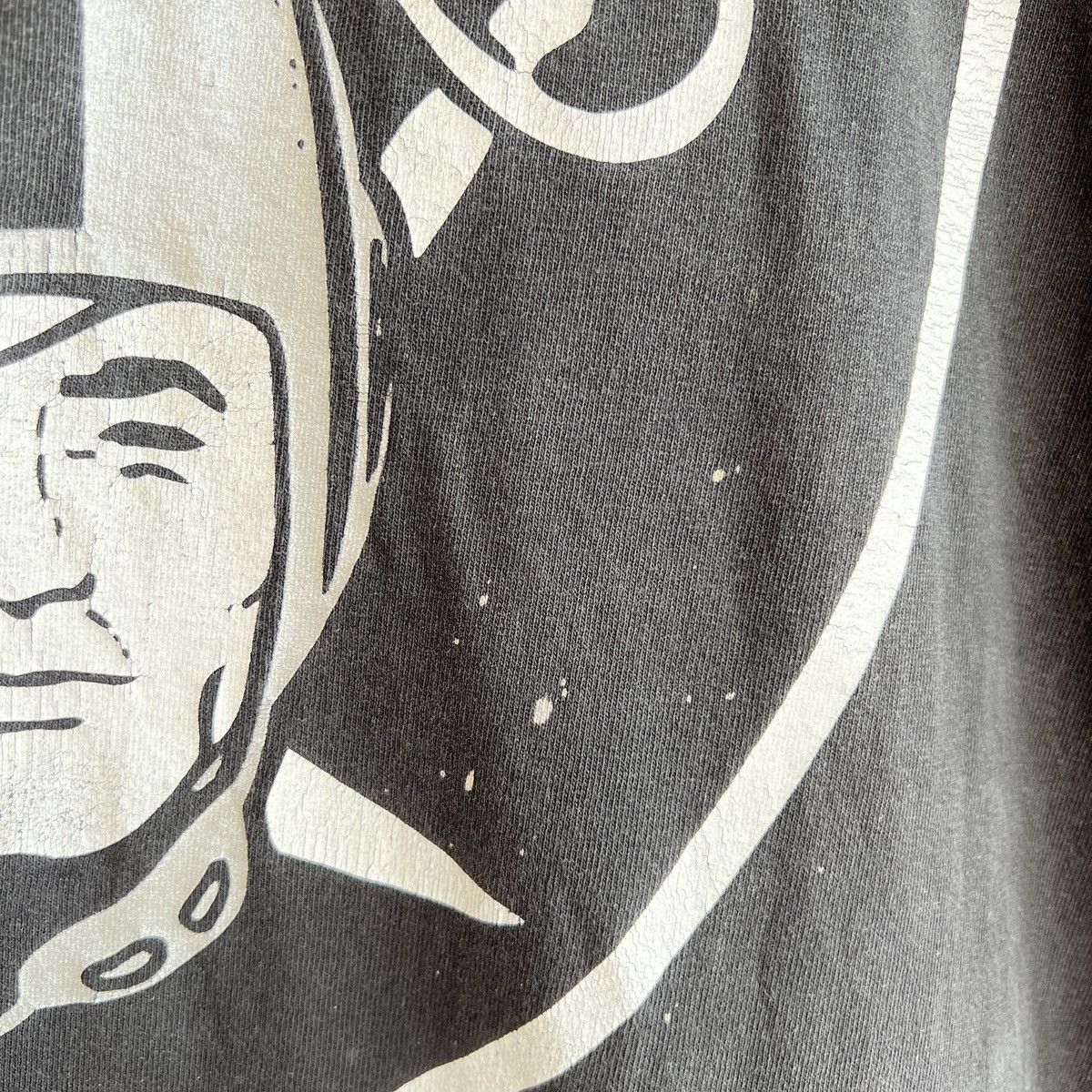 NFL VTG 1994 Raiders All Over Print Tee Shirt Silver & Black Size US XL / EU 56 / 4 - 6 Thumbnail