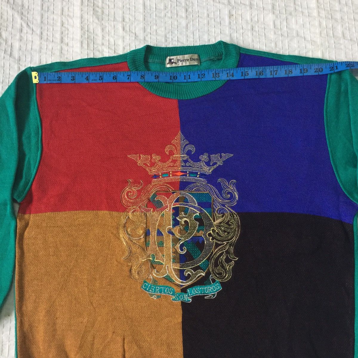 Japanese Brand Pierre dune rare style Embroidered logo sweater/sweatshirt Size US L / EU 52-54 / 3 - 14 Thumbnail
