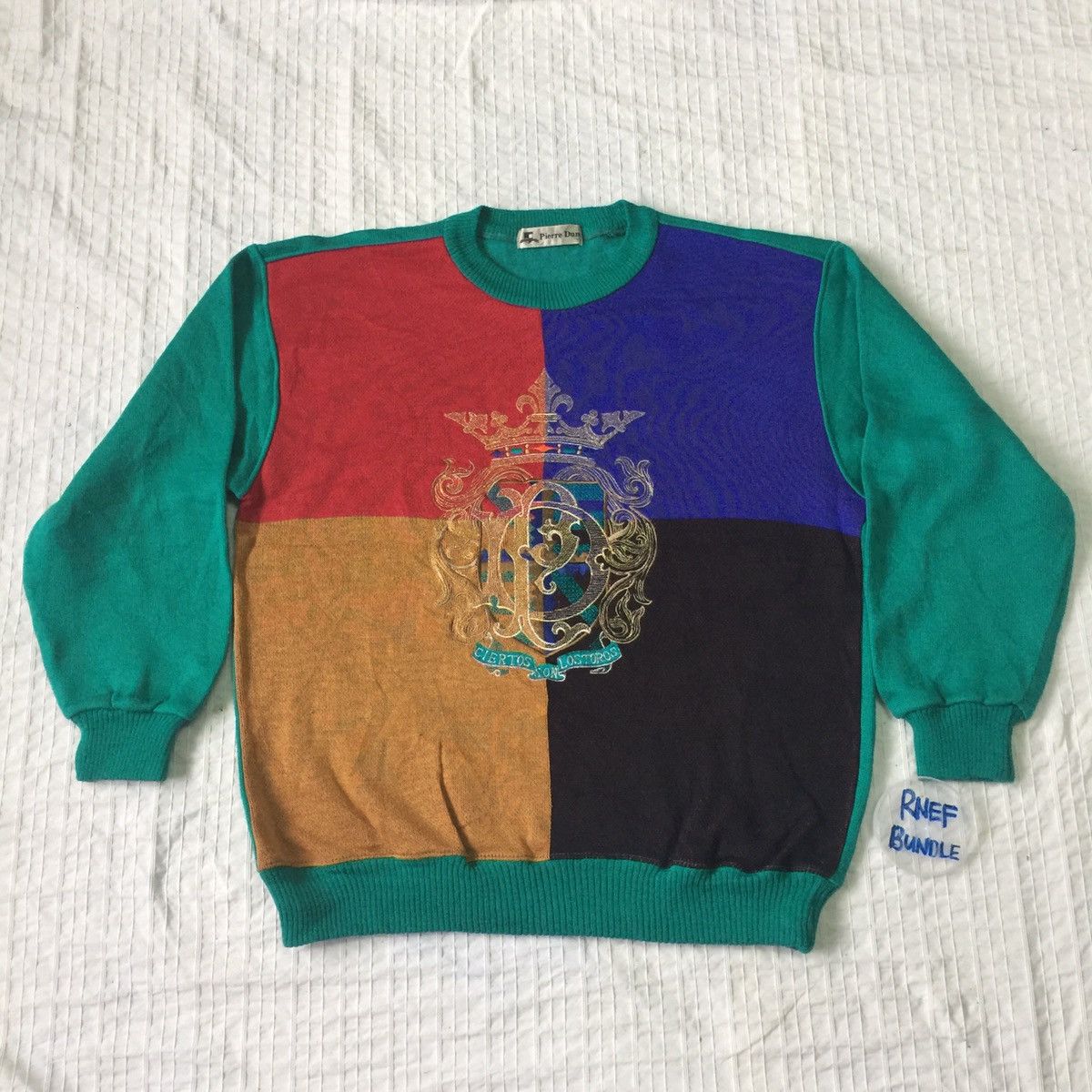 Japanese Brand Pierre dune rare style Embroidered logo sweater/sweatshirt Size US L / EU 52-54 / 3 - 12 Thumbnail