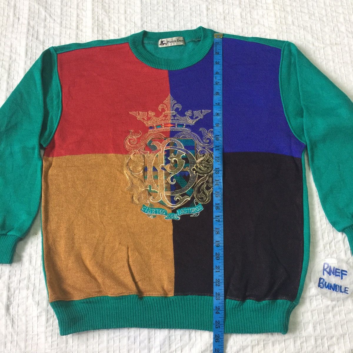 Japanese Brand Pierre dune rare style Embroidered logo sweater/sweatshirt Size US L / EU 52-54 / 3 - 15 Thumbnail