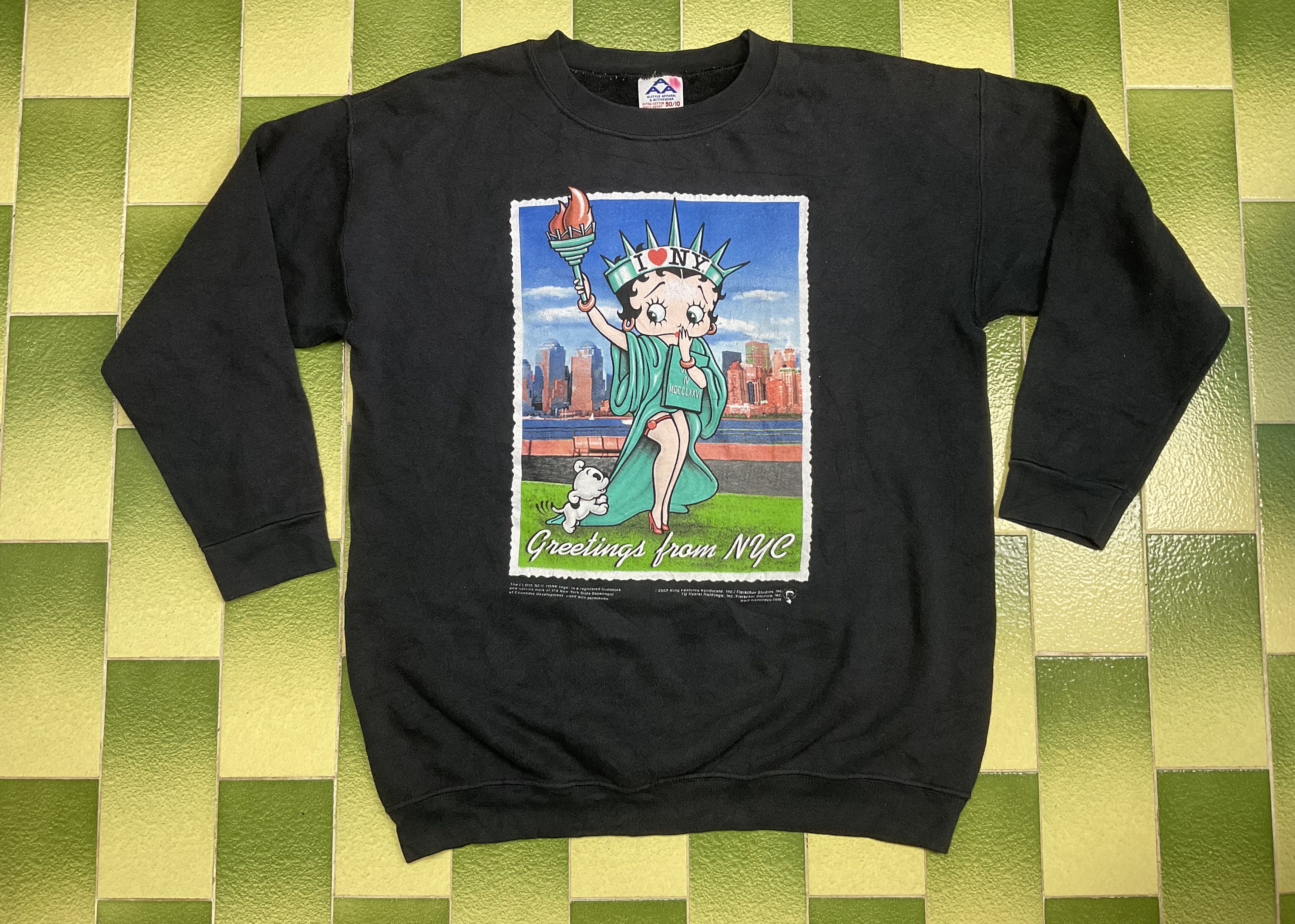 Cartoon Network Vintage Betty Boop Sweatshirt Parody Statue of Liberty Size US M / EU 48-50 / 2 - 1 Thumbnail