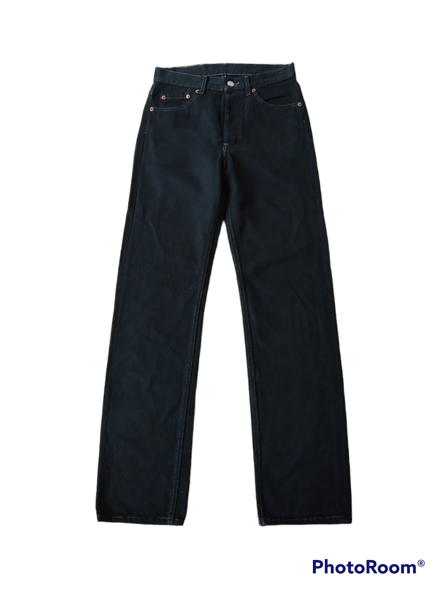 Levi's Vintage Clothing VINTAGE 90s 501 SUPER BLACK DENIM PANTS Size US 26 / EU 42 - 1 Thumbnail