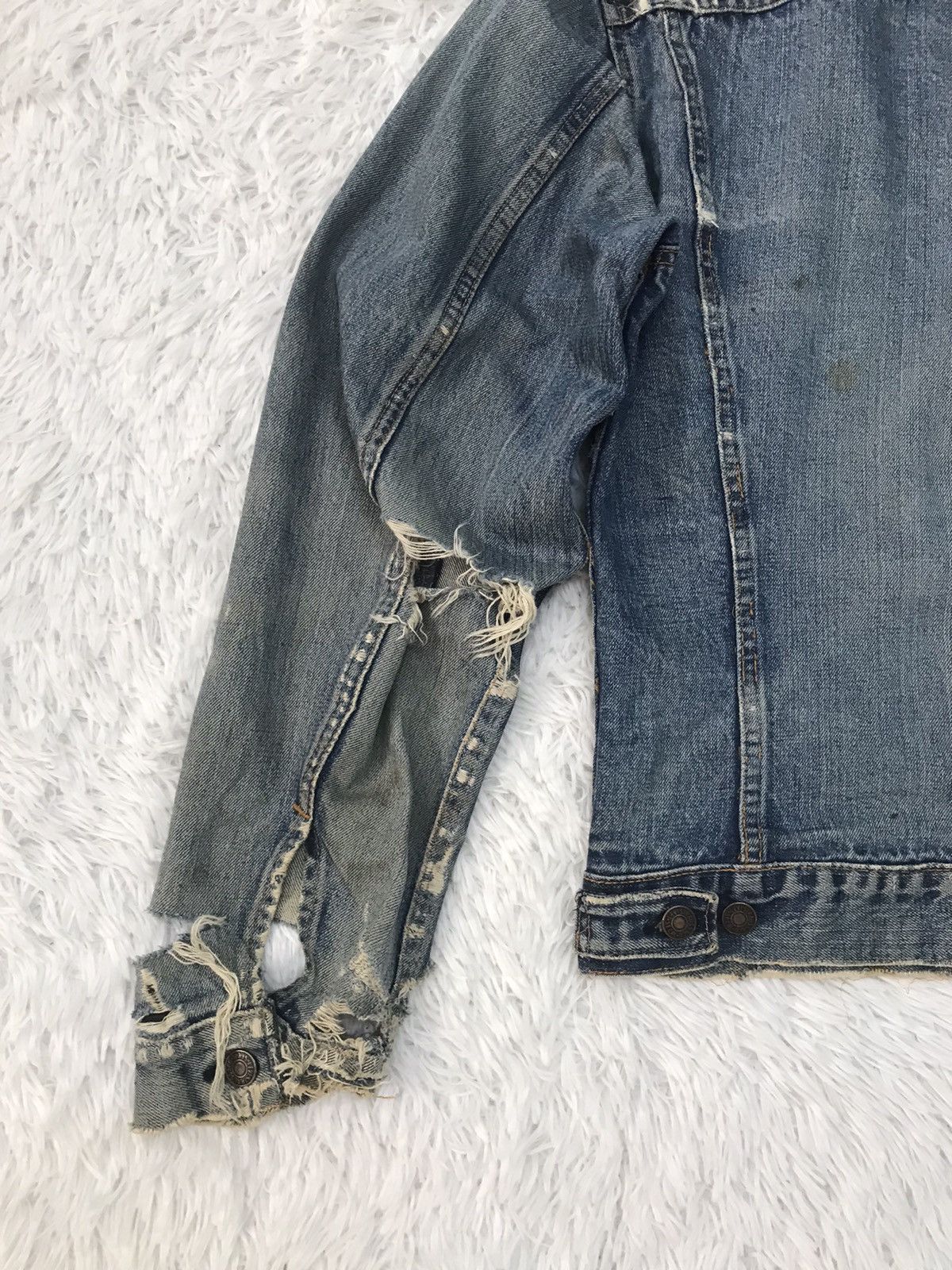 Levi's Vtg Distress Levis Big E Button No 526 Denim Jacket Size US S / EU 44-46 / 1 - 11 Thumbnail